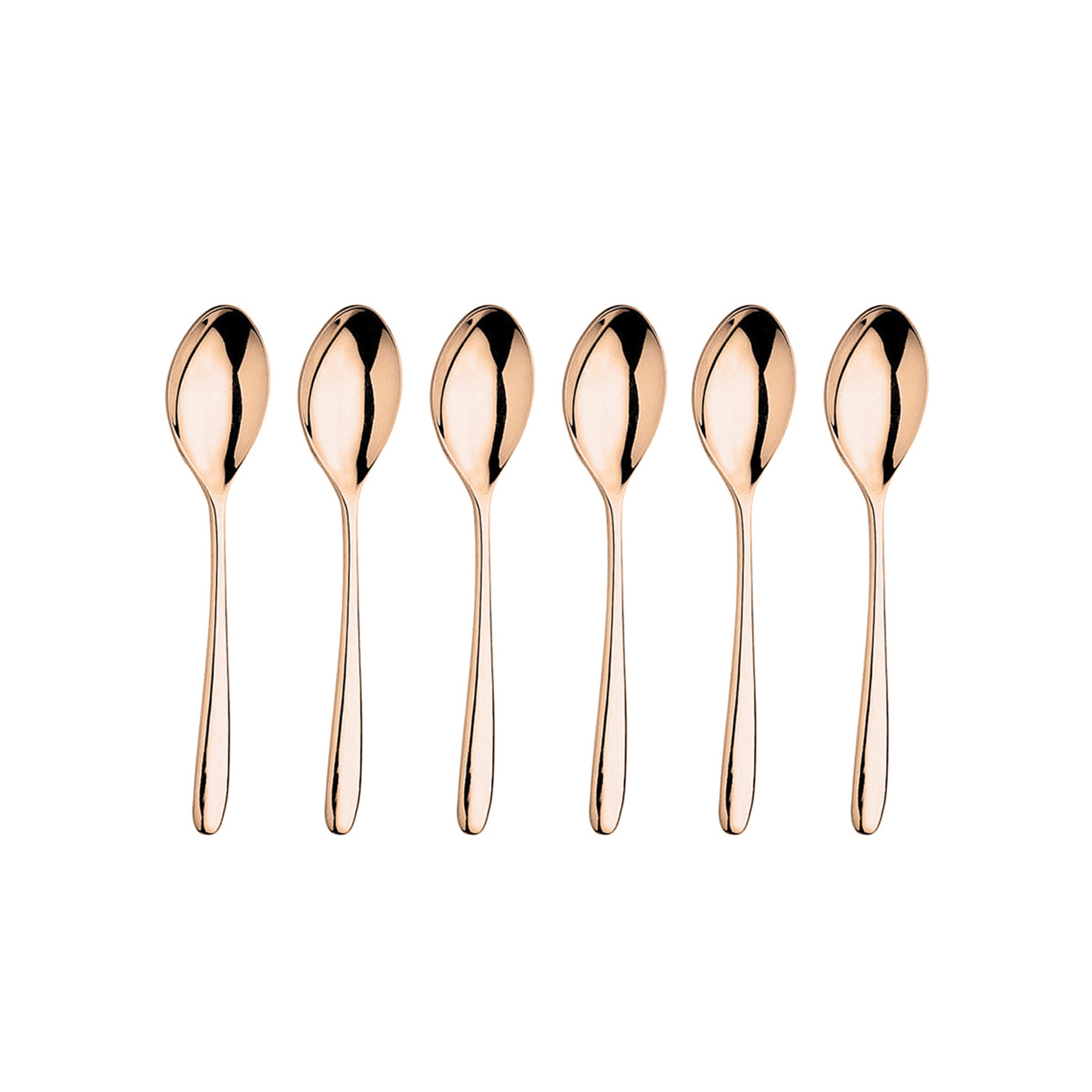 Novecento pvd oro rosa set 6 pz cucchiaini caffe' Inoxriv vista0