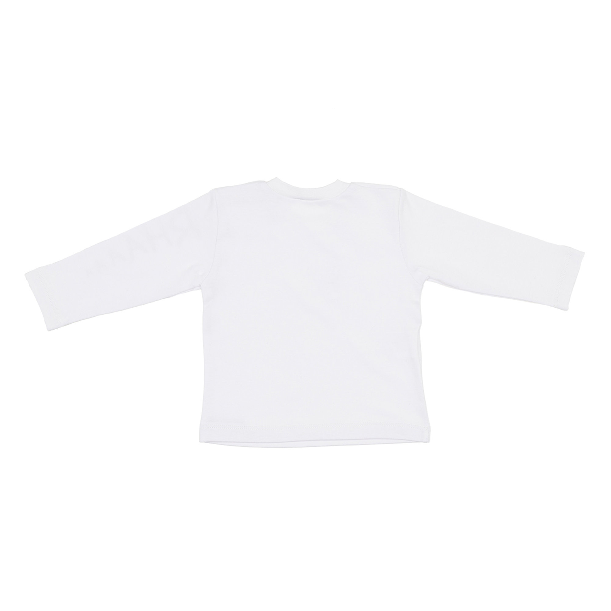 Maglia bianca a maniche lunghe con stampa mostro Yellowsub vista2