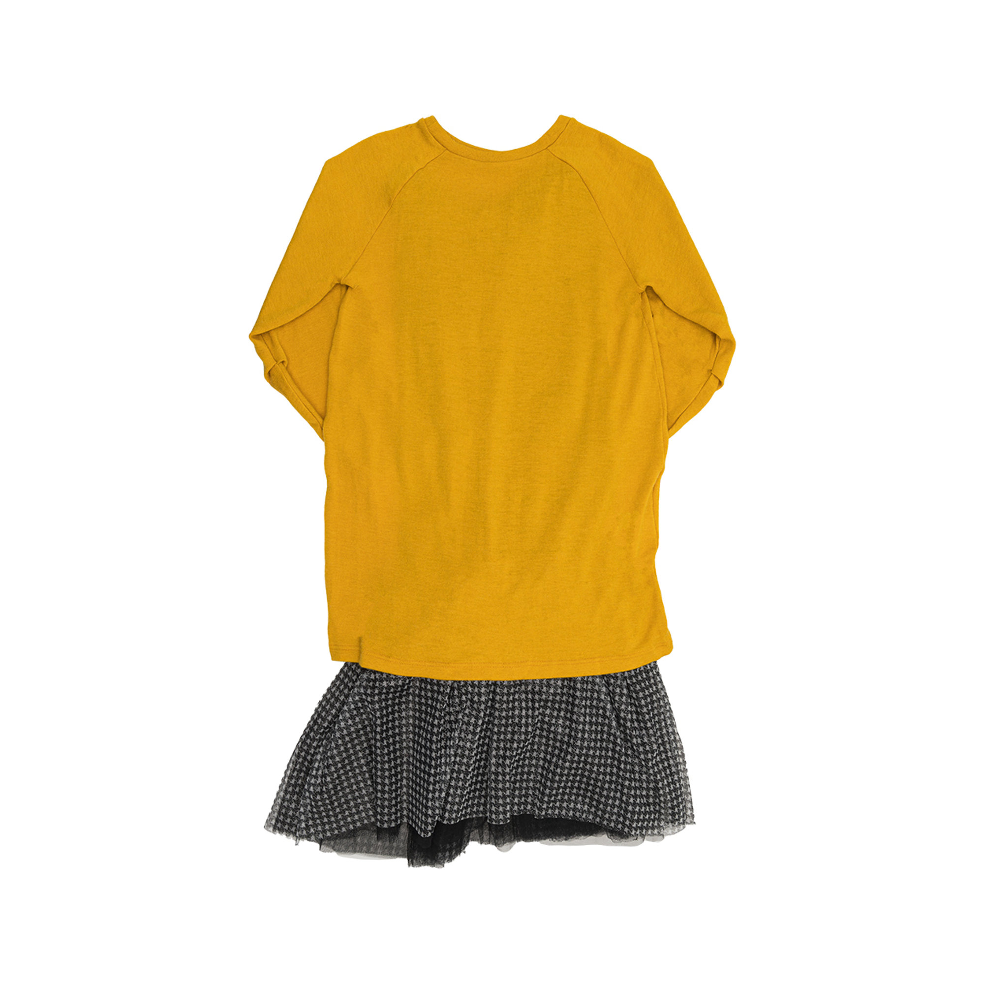 Abito smanicato con frappe e maglia separabile gialla Yellowsub vista3