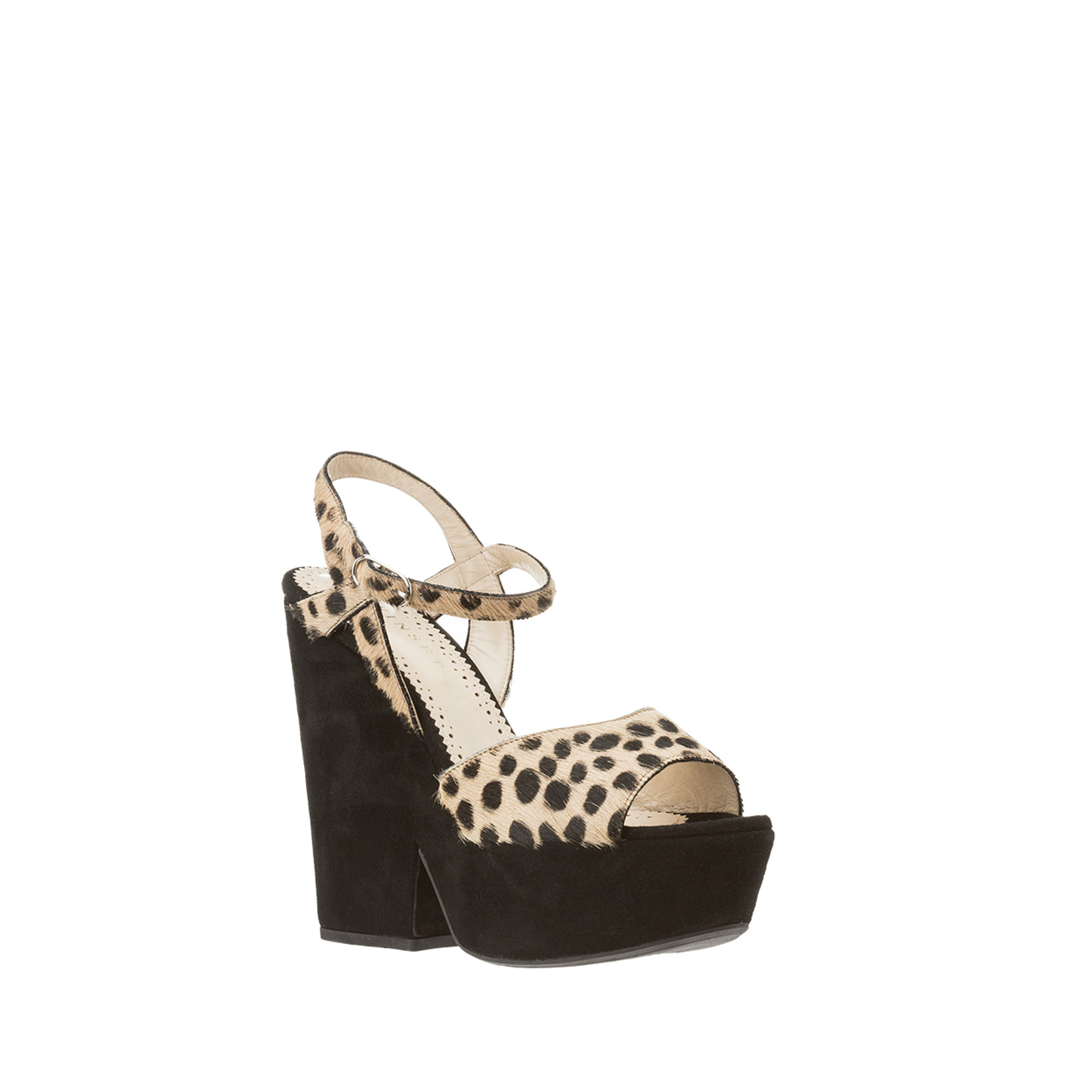 Sandali con zeppa e fantasia animalier multicolor Twinset vista1