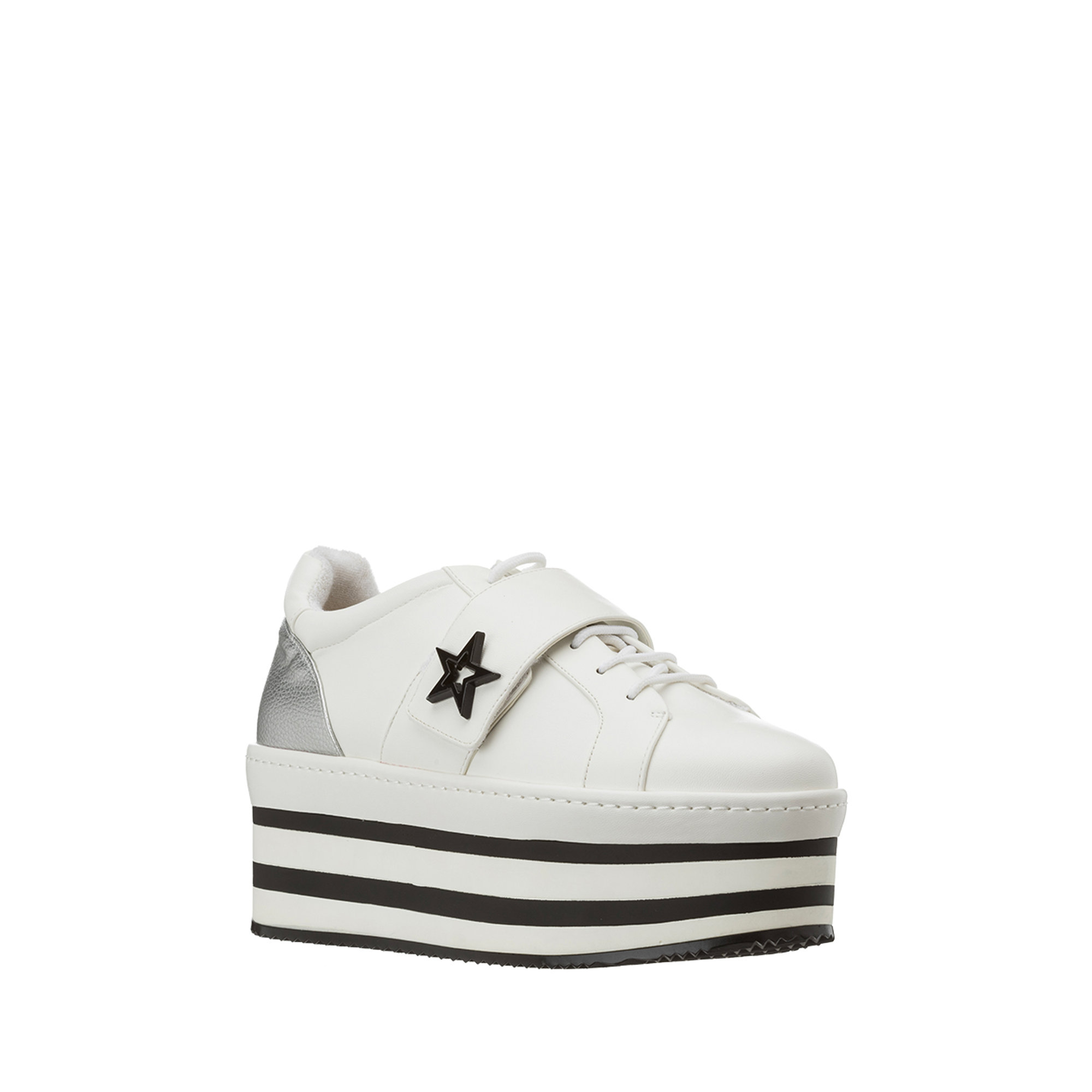 Sneakers con para alta e chiusura con velcro bianche Twinset vista1