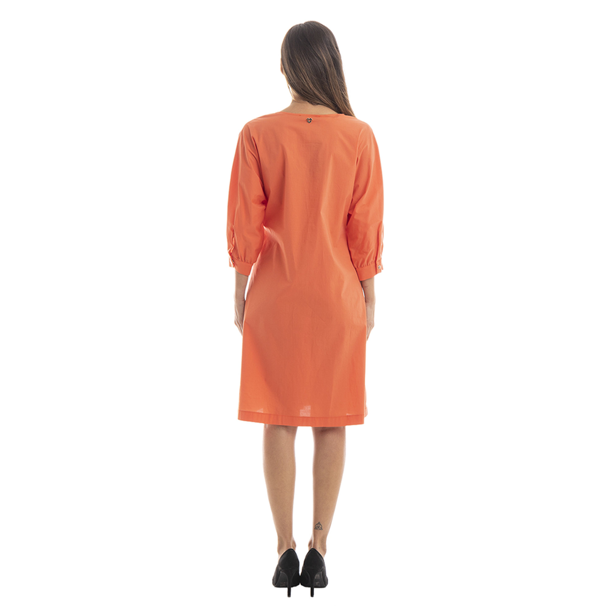 Vestito a tinta unita corallo Twinset vista1