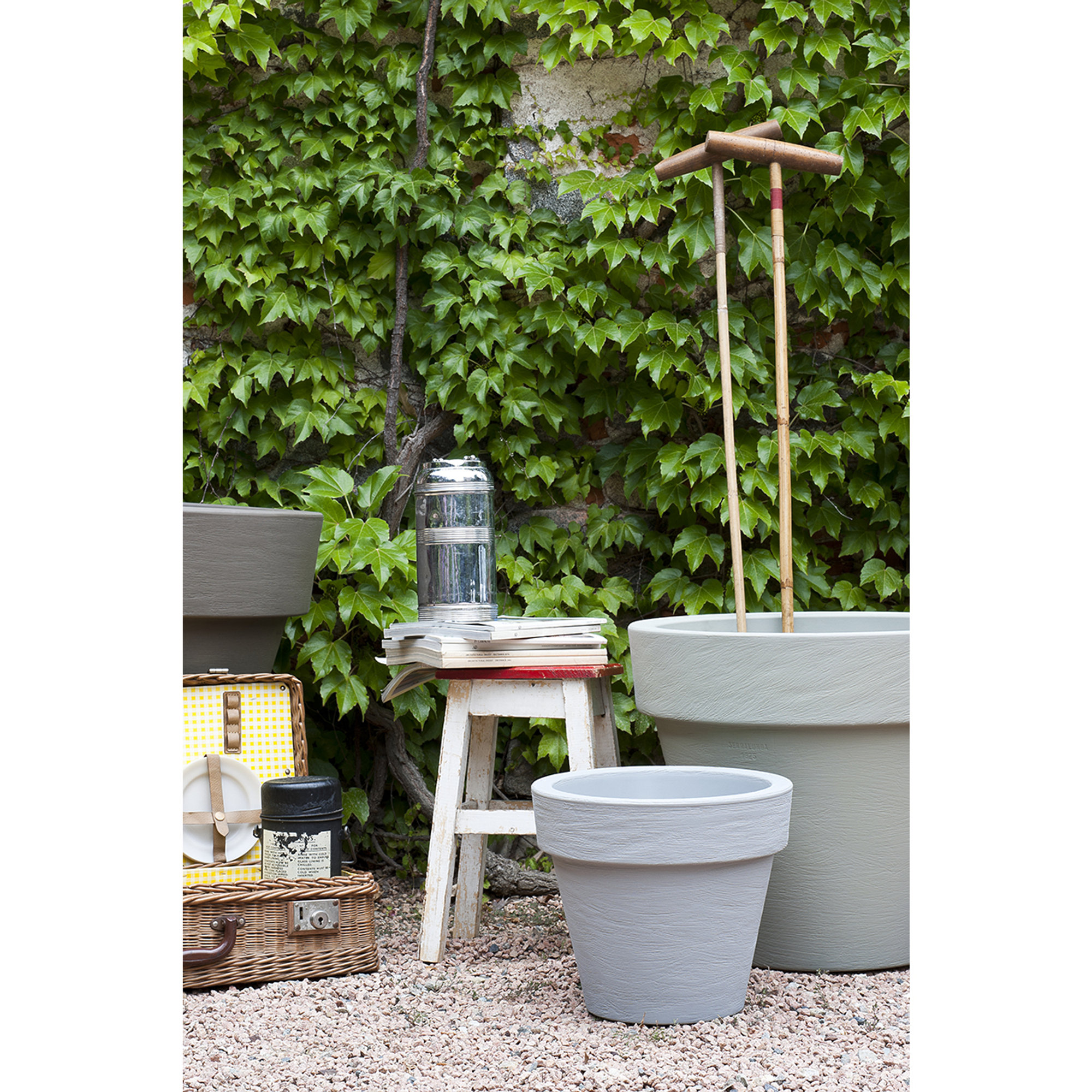 Vaso BORDATO LISCIO 110x100, colore bianco Serralunga vista1