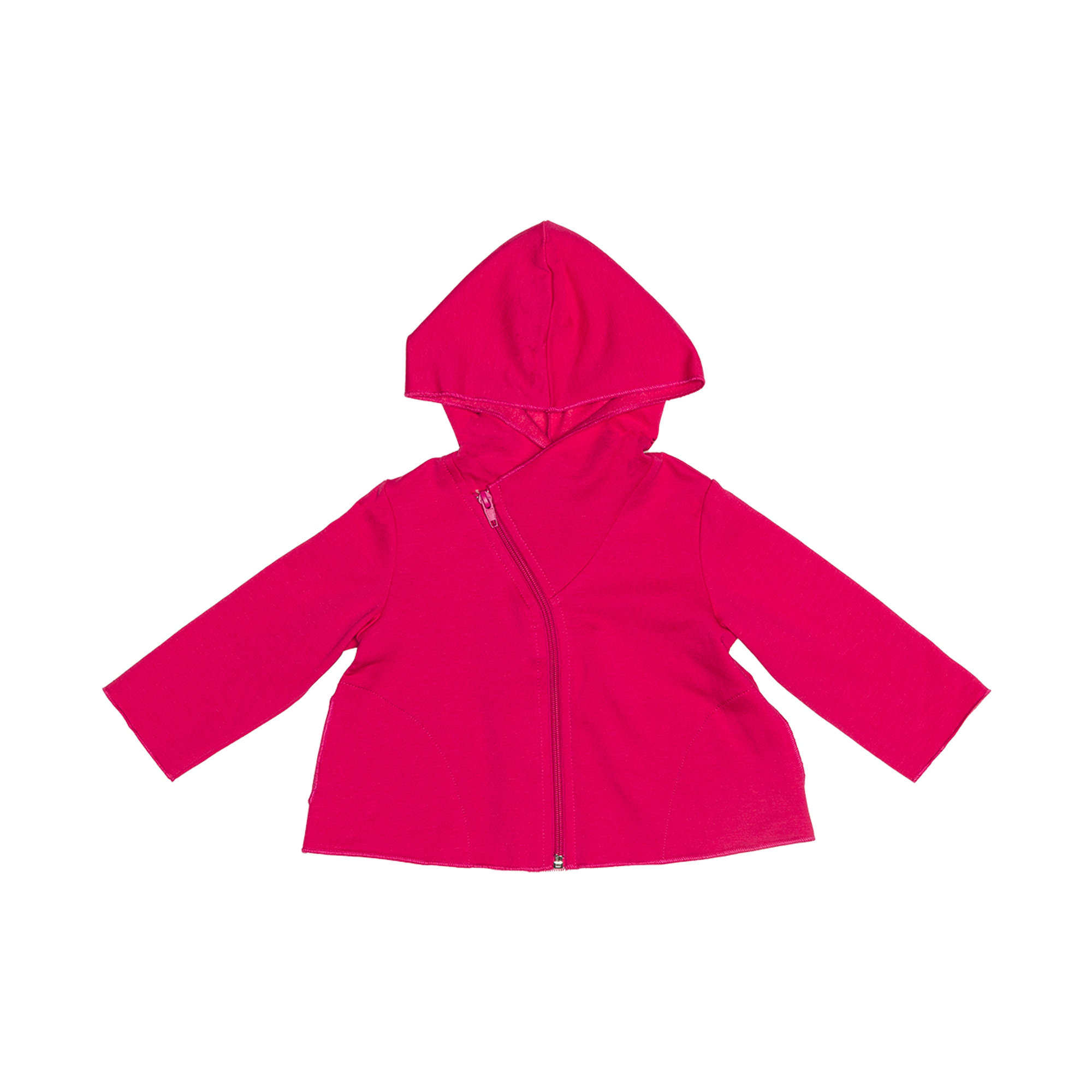 Felpa fucsia in cotone caldo con cappuccio FRUGOO vista0