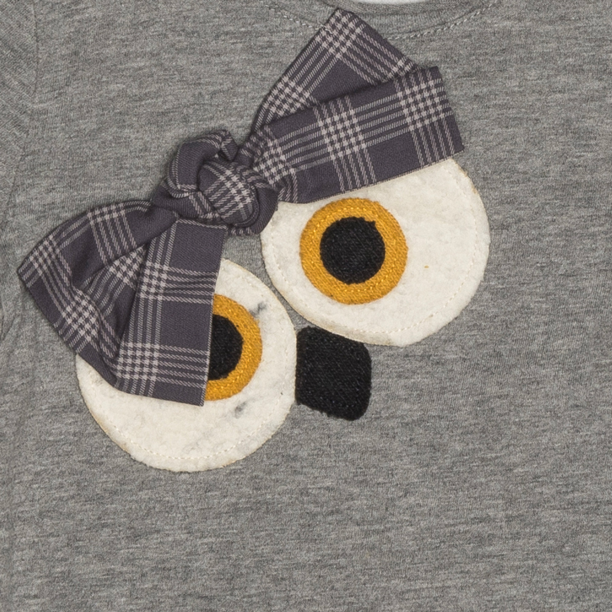 T-shirt grigia con occhi e fioco FRUGOO vista2