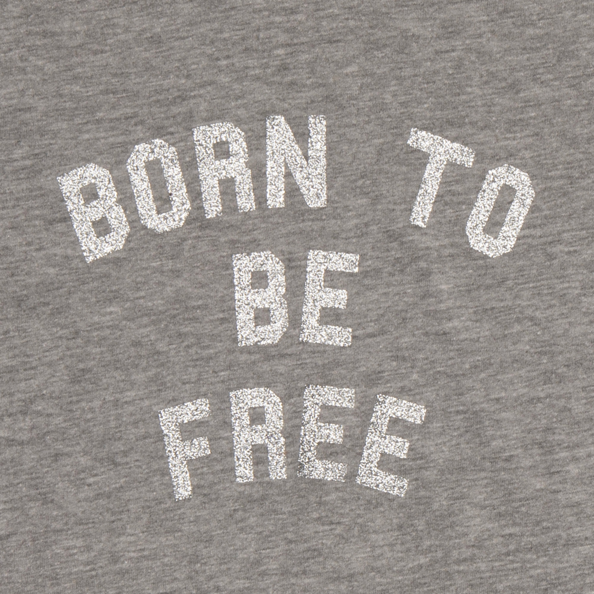 T-shirt in colore grigio con scritta con glitter frontale Alligalli vista1