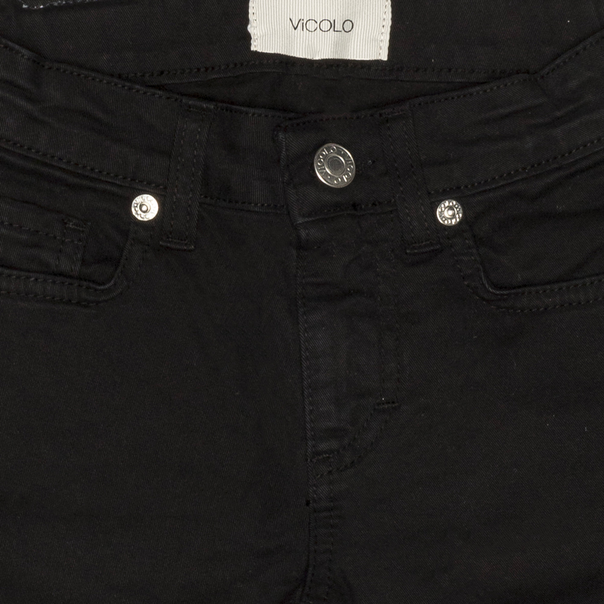 Jeans in cotone nero semi elasticizzato Vicolo vista2