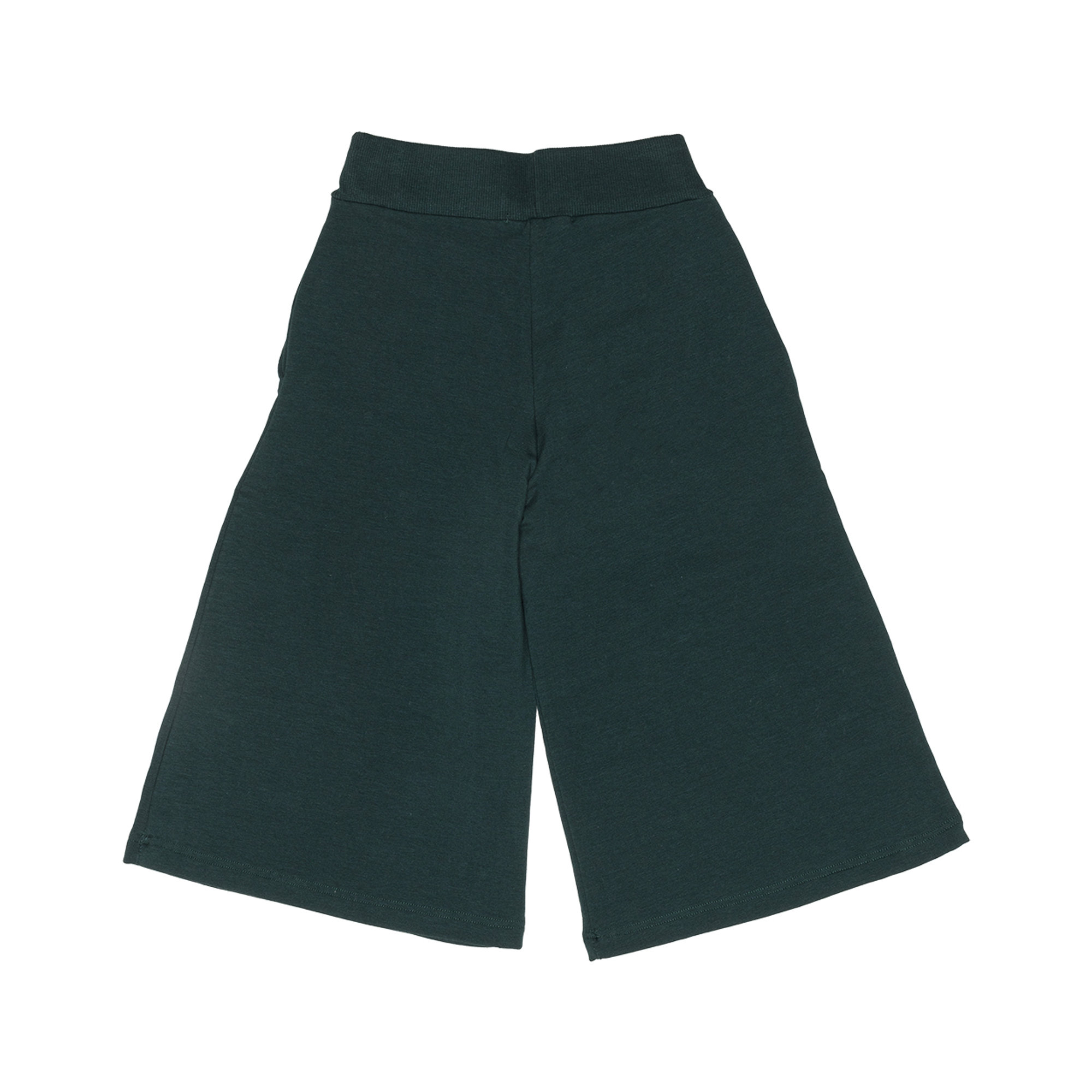 Pantalone in felpa verde largo e corto con logo Vicolo vista1