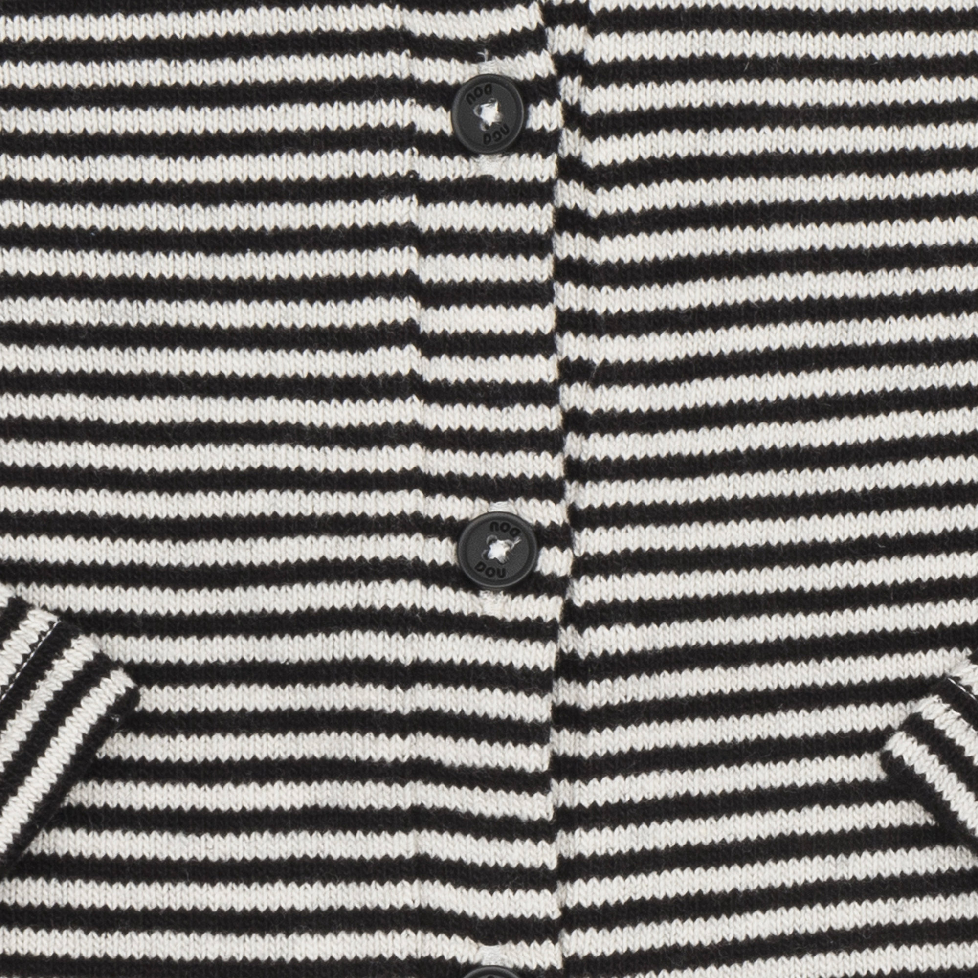 Cardigan a righe in cotone caldo girocollo multicolor DOUUOD vista2