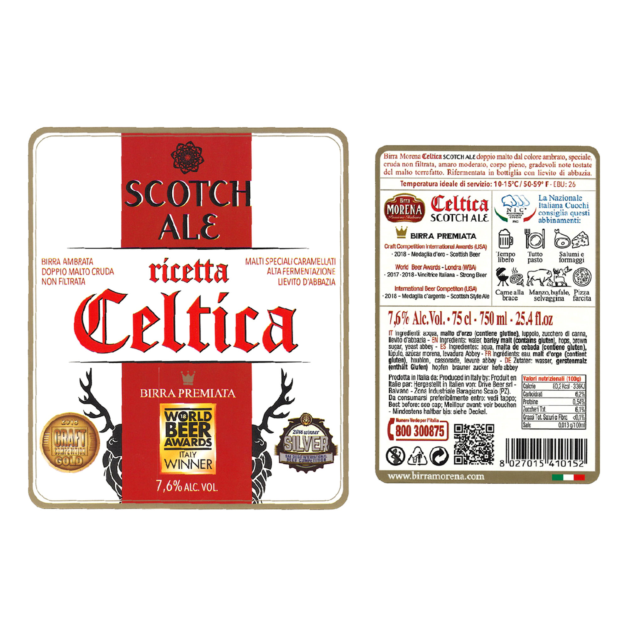 Cassa in Legno di Abete con 3 bottiglie miste 75 cl: Celtica Stout Doppio Malto - Celtica Super Doppio Malto - Celtica Scotch Ale Doppio Malto Birra Morena vista7