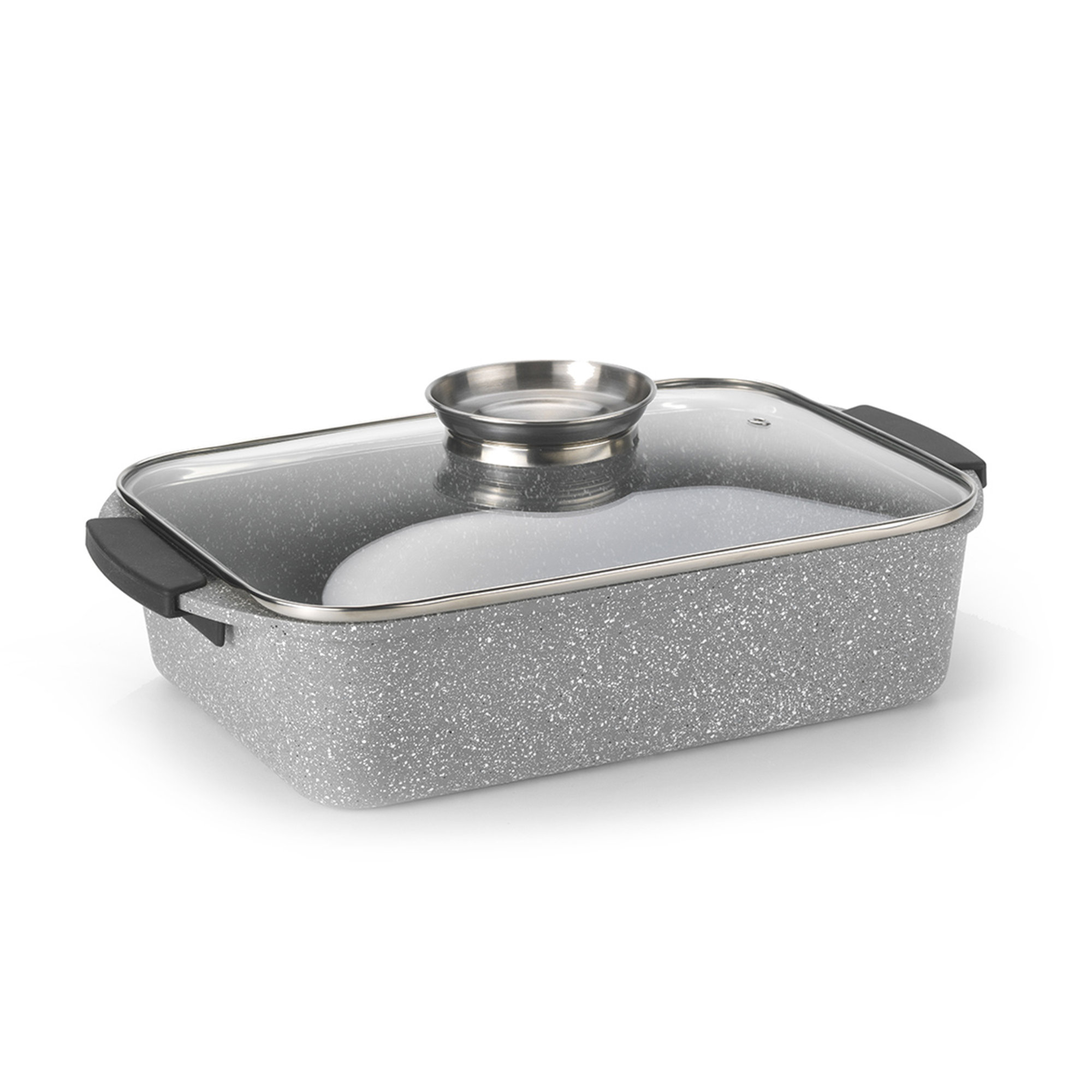 Lasagnera con coperchio e presine in silicone 40x27, grigio Mopita vista0