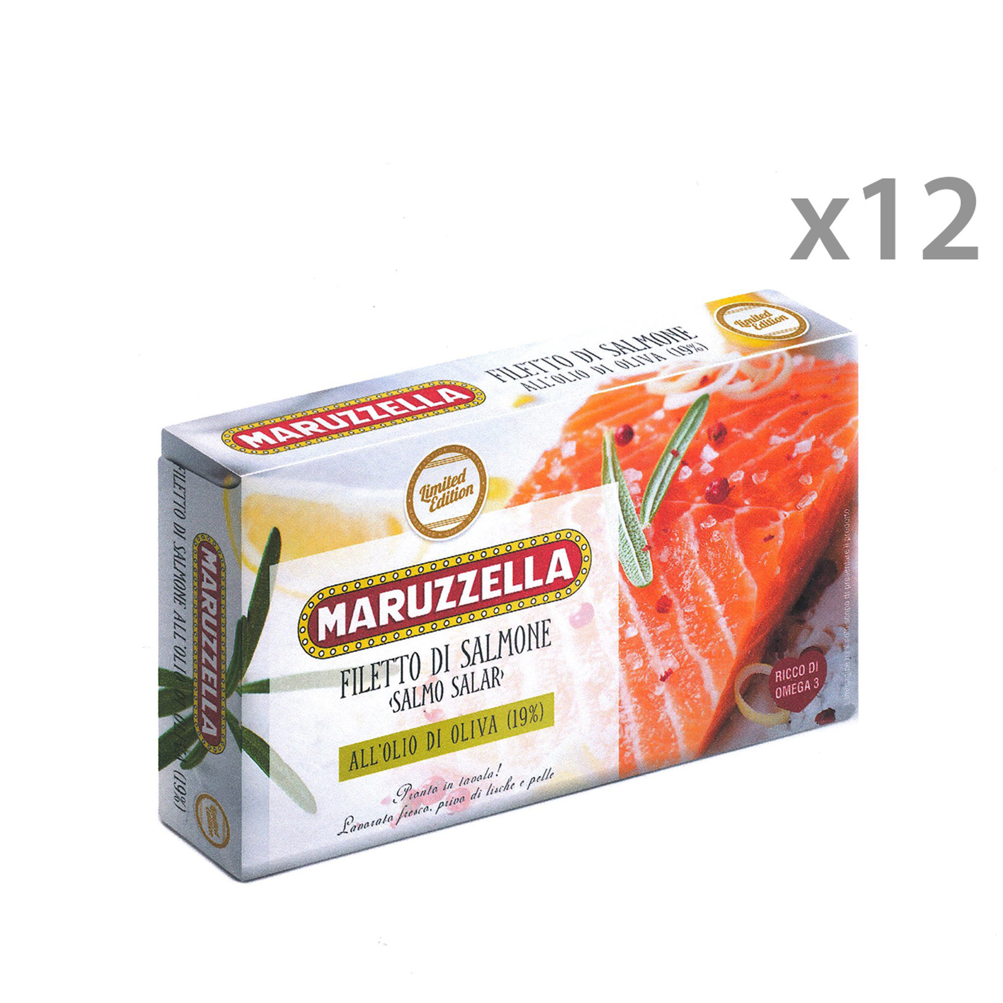 12 confezioni - Filetti salmone Maruzzella in olio d'oliva 170 gr Maruzzella vista0