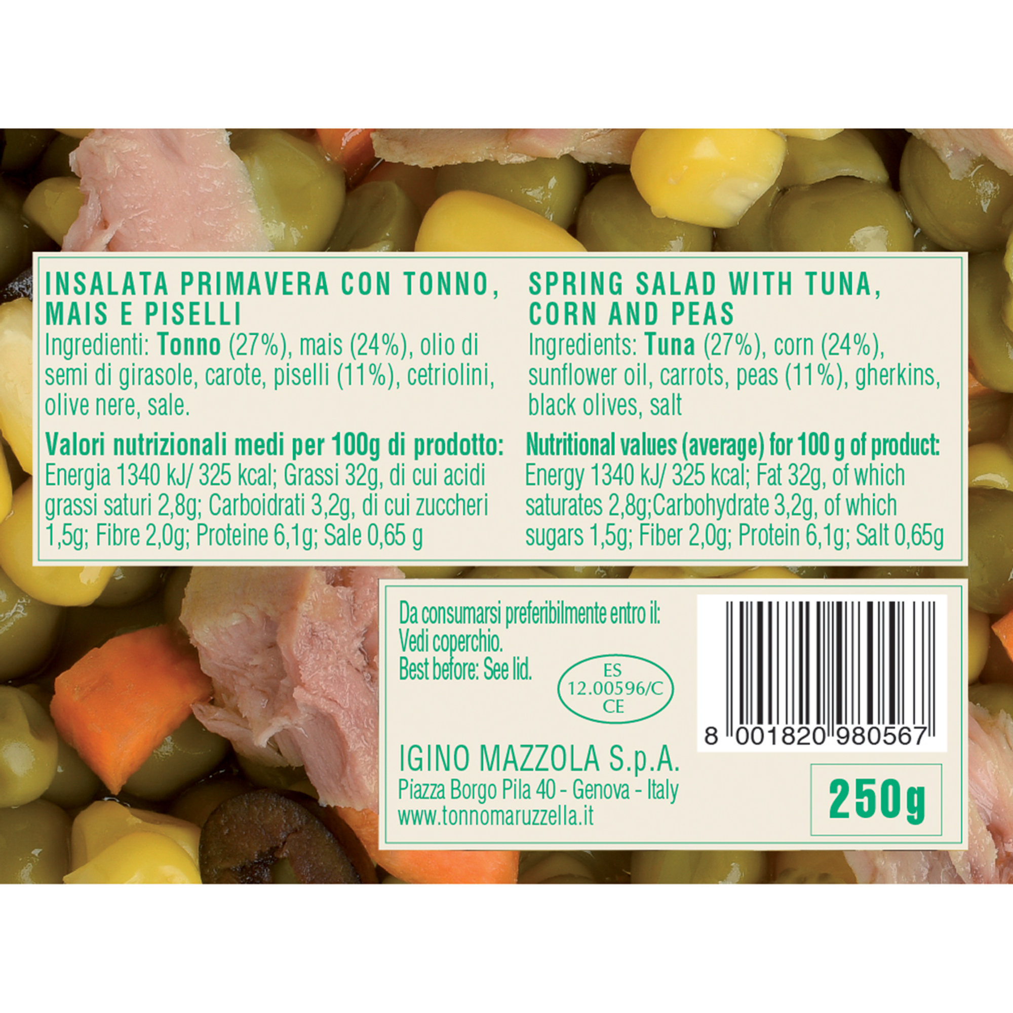 12 confezioni - Insalate tonno Capri "Primavera" 250 gr Capri vista1