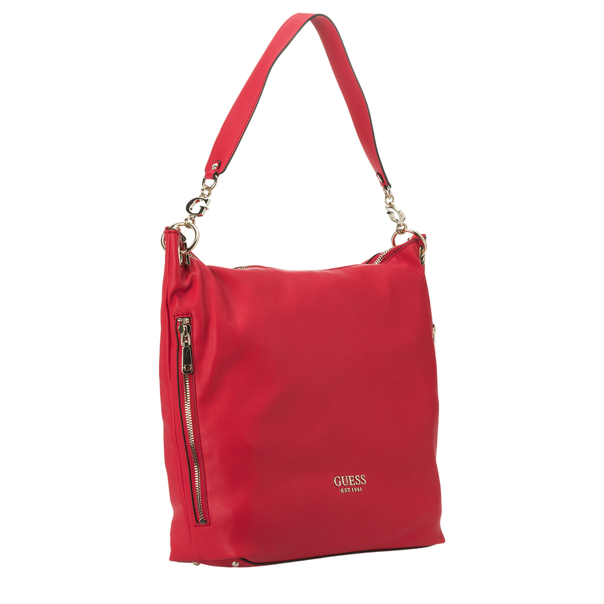 Borsa a spalla G Chain rosso corallo Guess  vista1