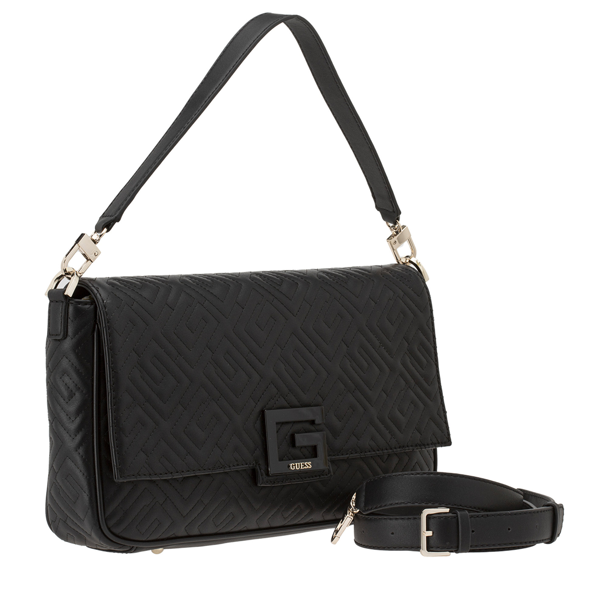 Borsa a tracolla trapuntata nera Guess  vista2