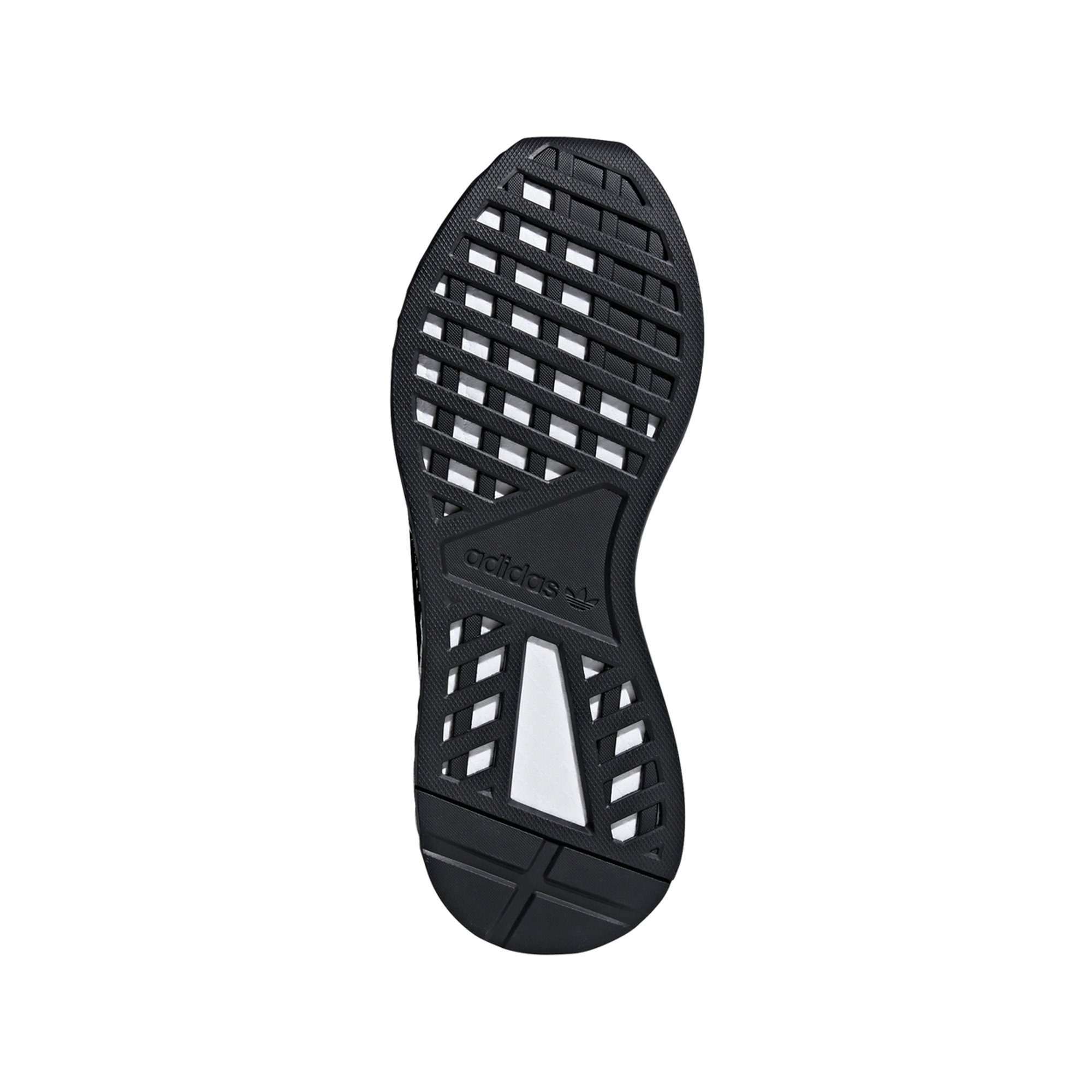 Sneaker nera in tessuto con rete e logo ADIDAS vista2