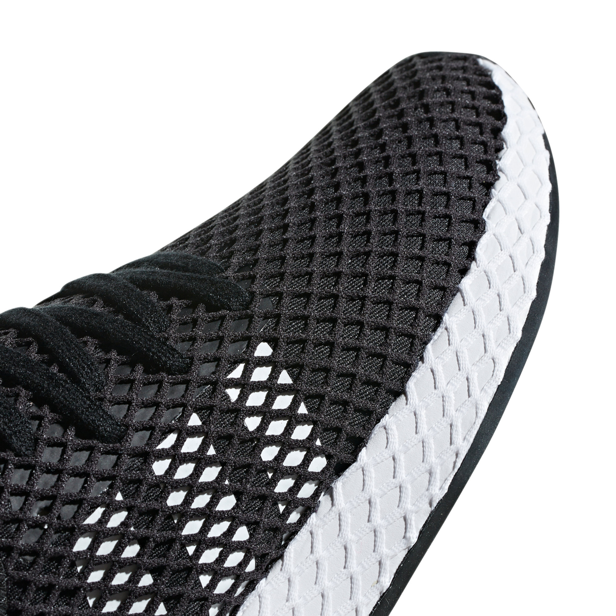 Sneaker nera in tessuto con rete e logo ADIDAS vista4