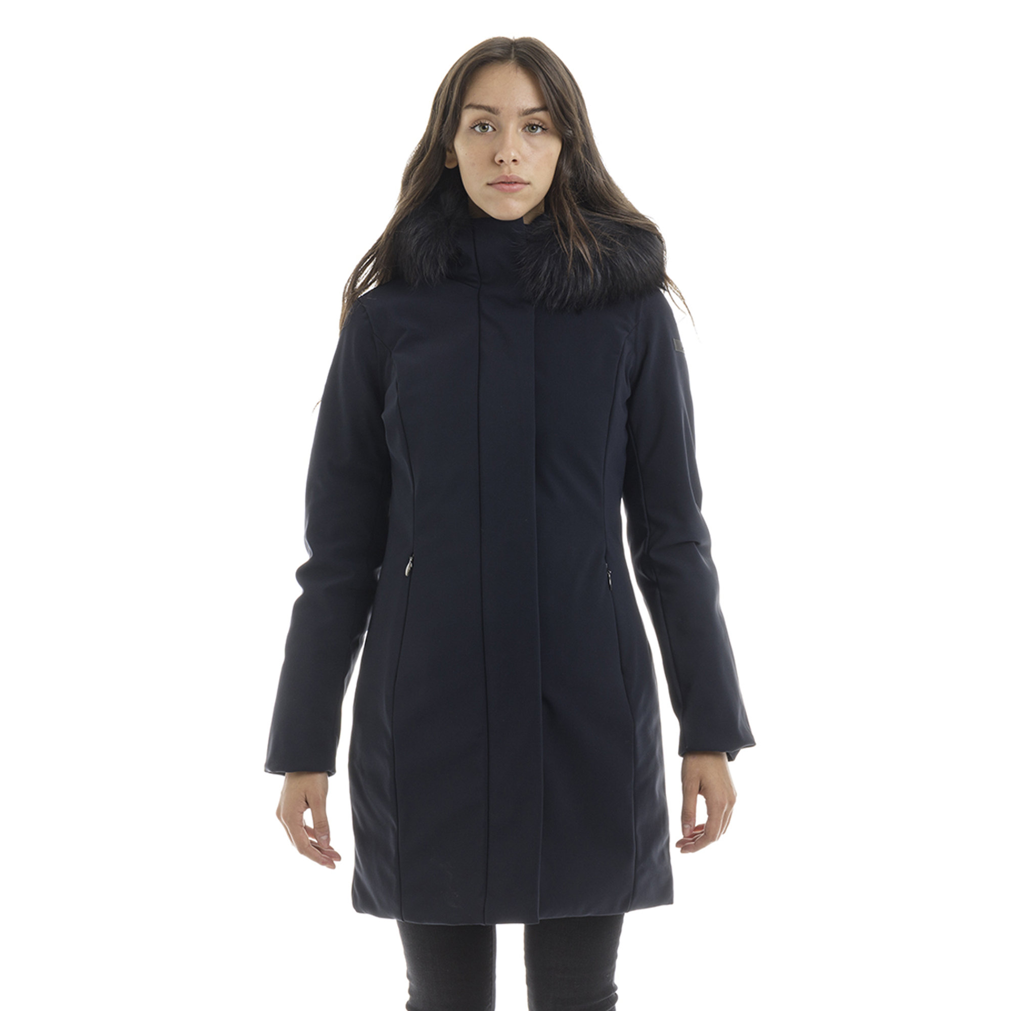 Giubbotto Winter long lady fur blu scuro RRD  vista0