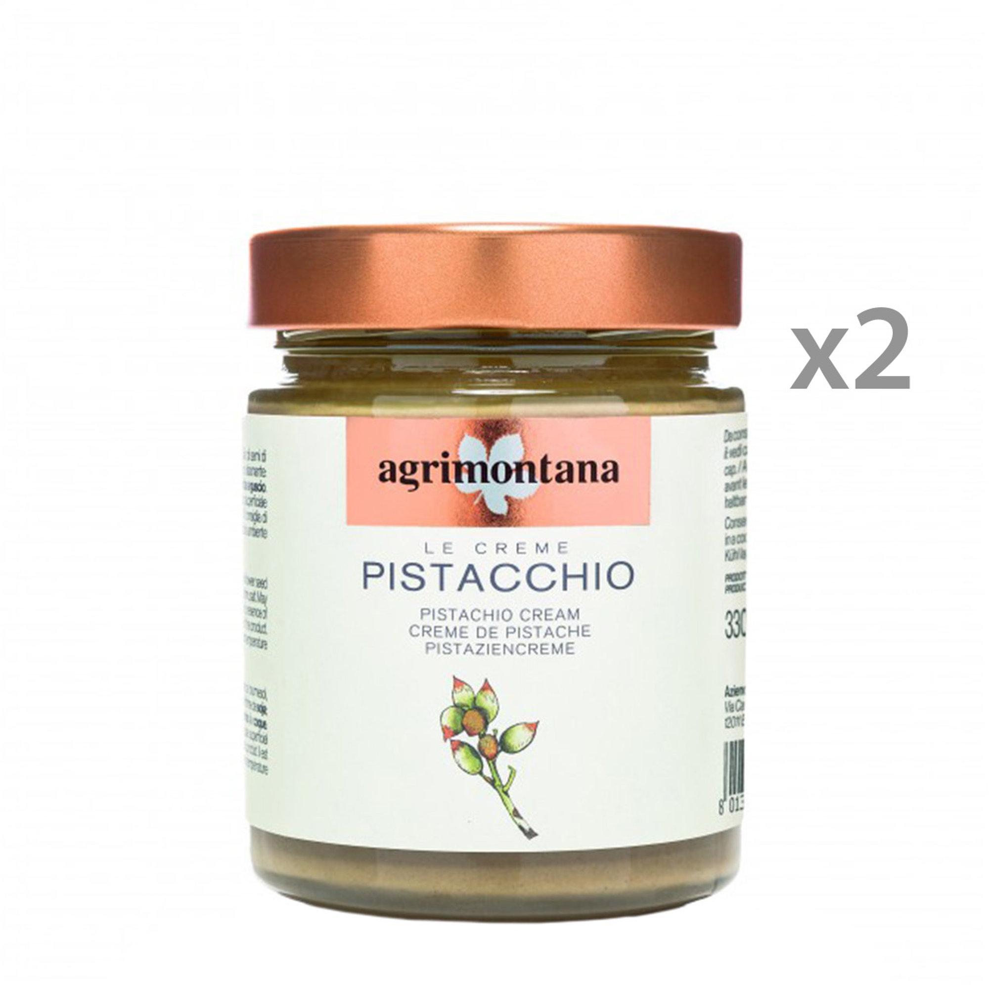 2 potten - Pistachecrème Feudo San Biagio 330 gr Agrimontana vista0