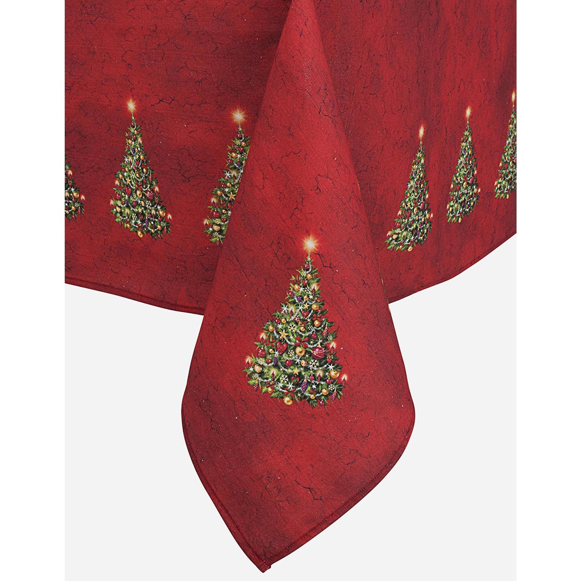 Mantel rojo árbol de Navidad 140x220 Navidad vista1