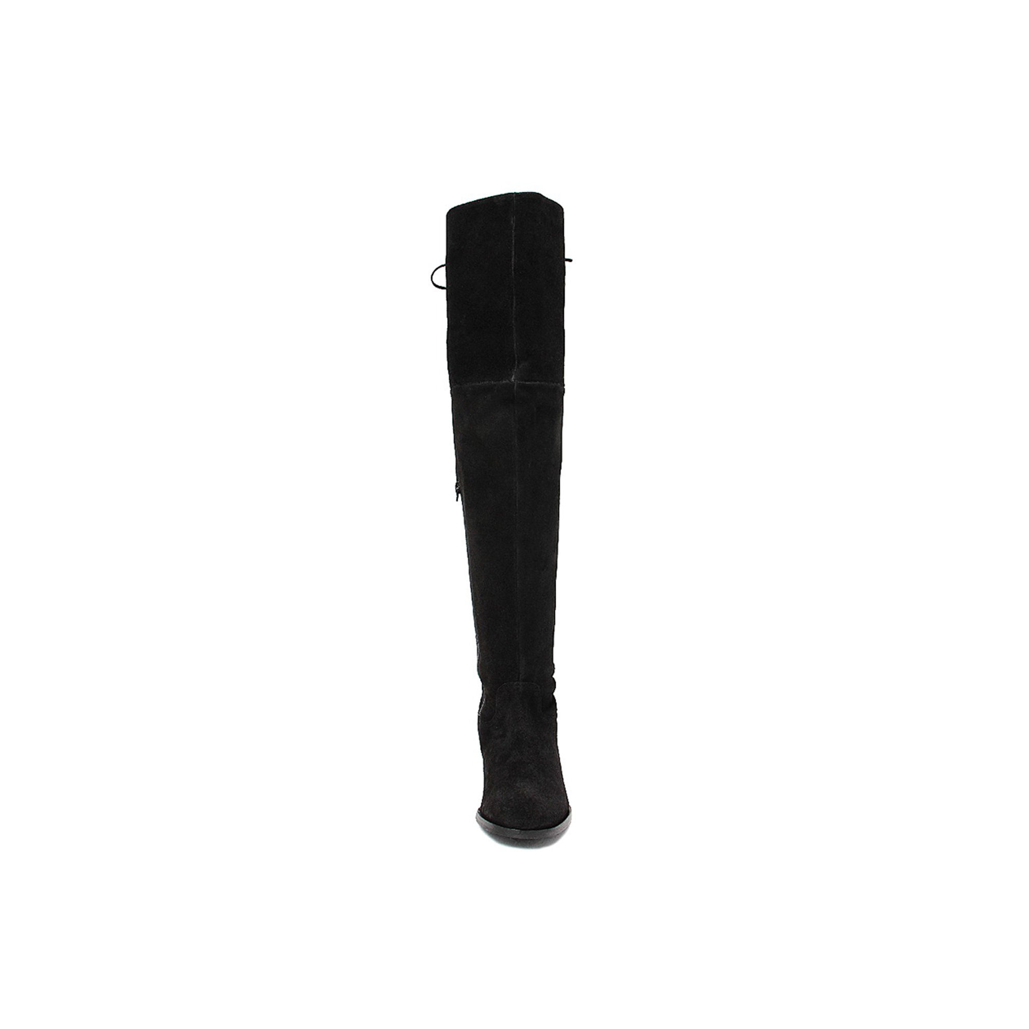 Stivali cuissard in camoscio neri con laccio sul retro Cold Out Scarpe vista1