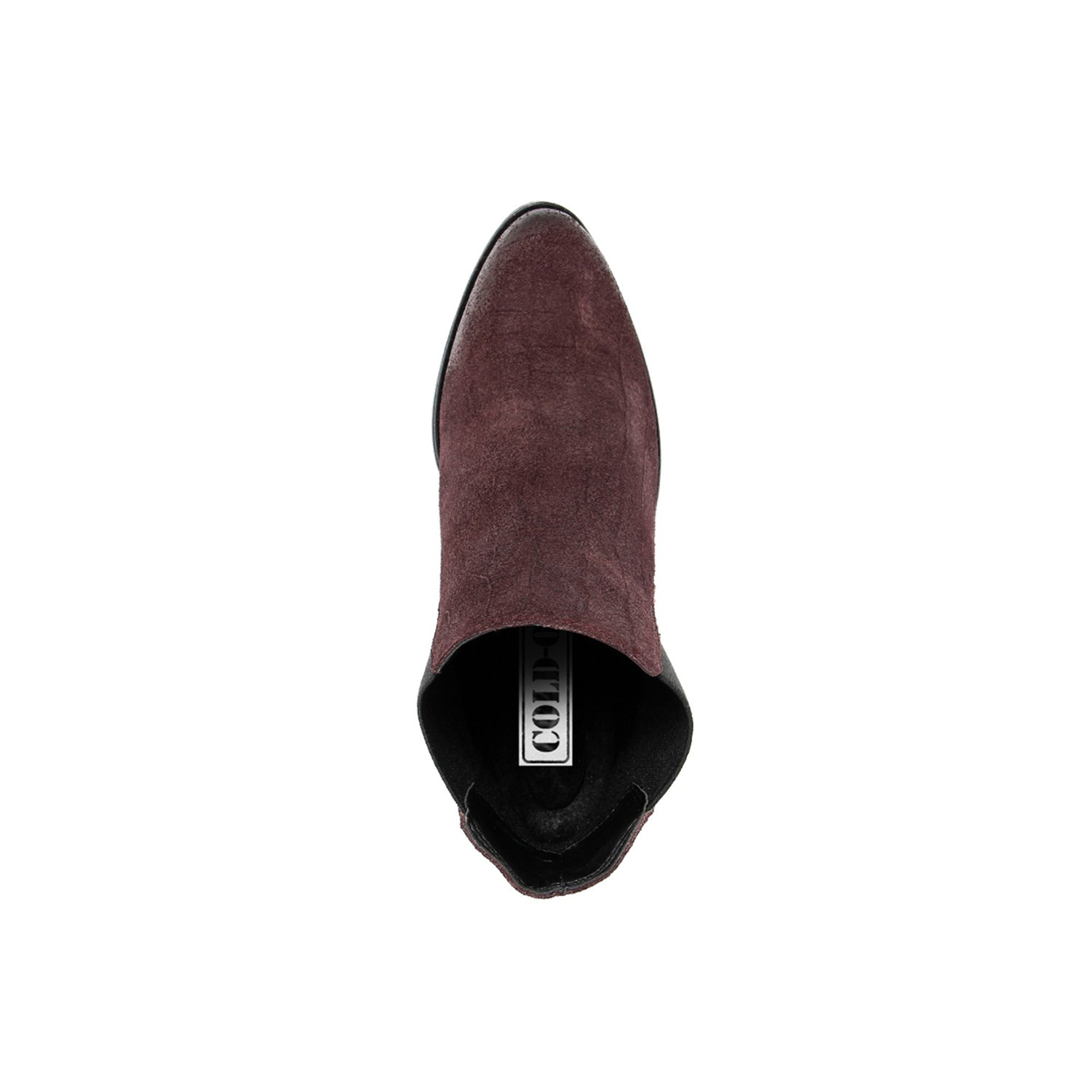 Stivaletti bordeaux in camoscio a quadretti Cold Out Scarpe vista2