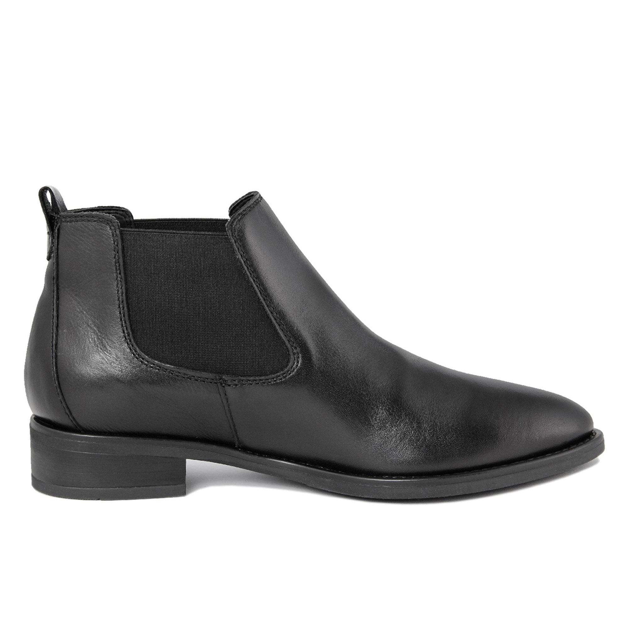 Stivaletti sfilati al malleolo con elastici in pelle neri Cold Out Scarpe vista0