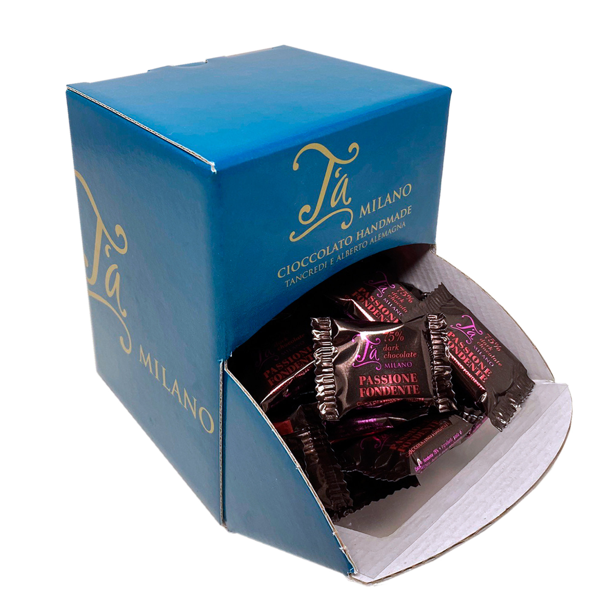 60 chocolates negros 75%, 8 gr cada uno T'a Milano vista1