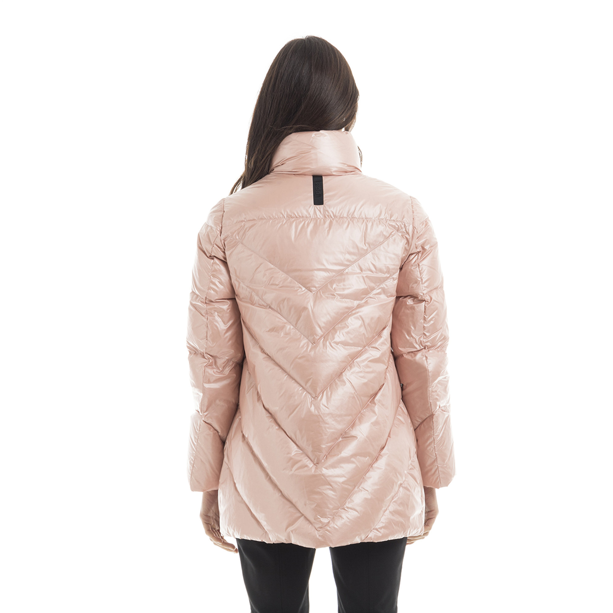 Piumino oversize trapuntato rosa Add vista2