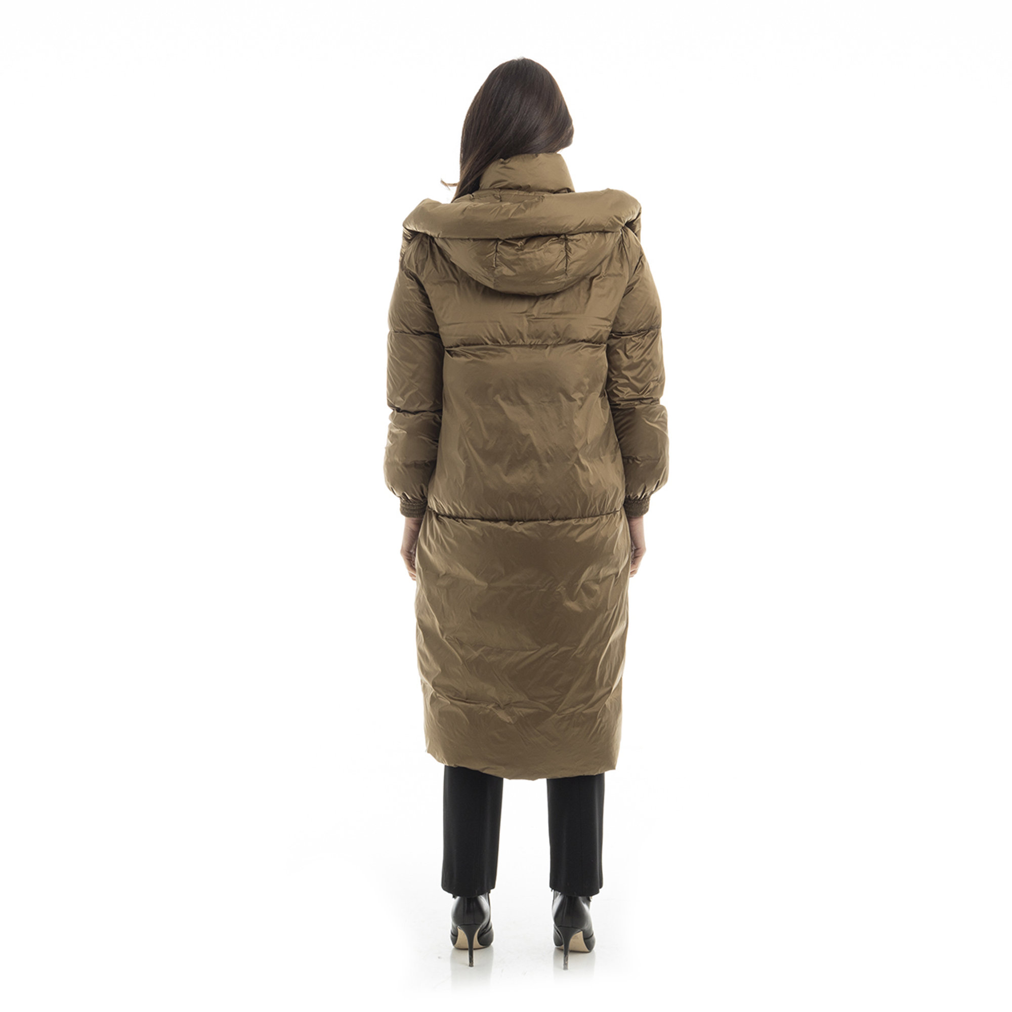Piumino lungo oversize biscotto Add vista1