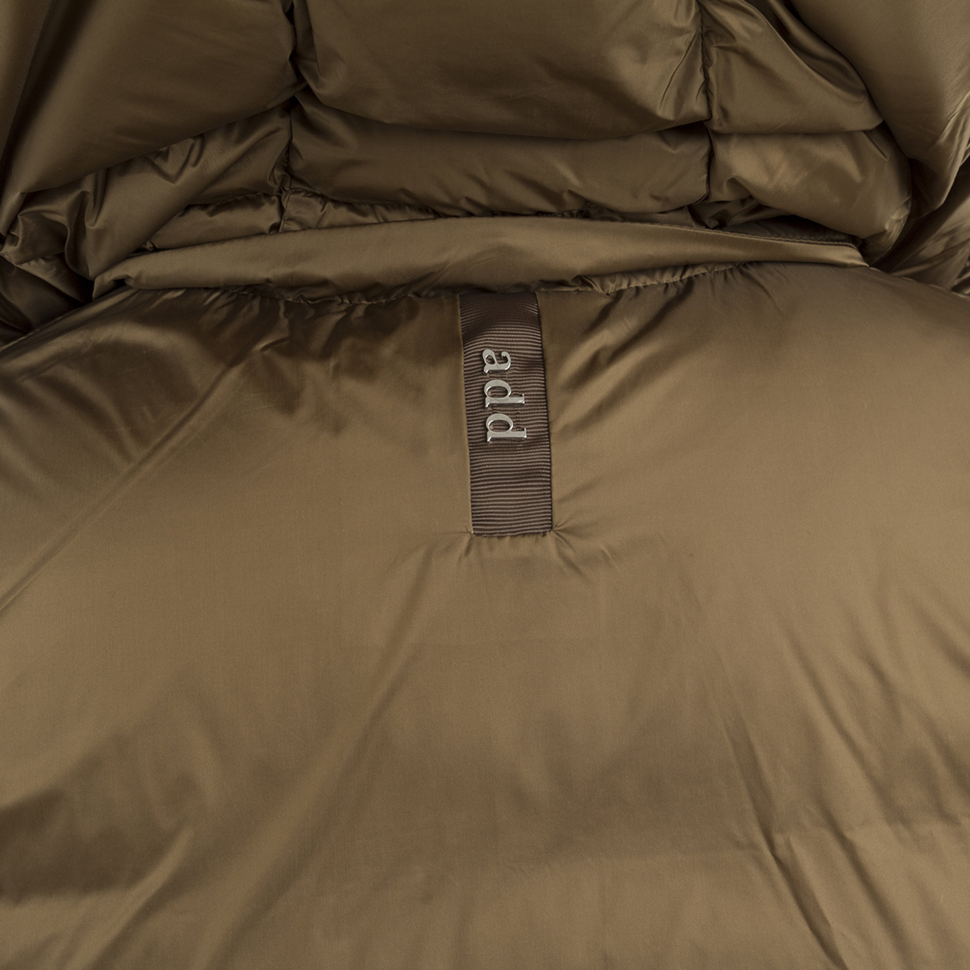 Piumino lungo oversize biscotto Add vista3