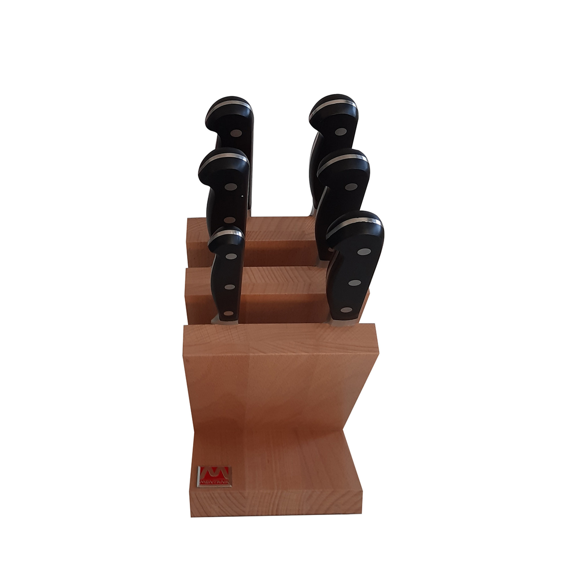 Set da Chef Maitre: ceppo porta coltelli magnetico con 6 coltelli da cucina professionali  Montana vista2