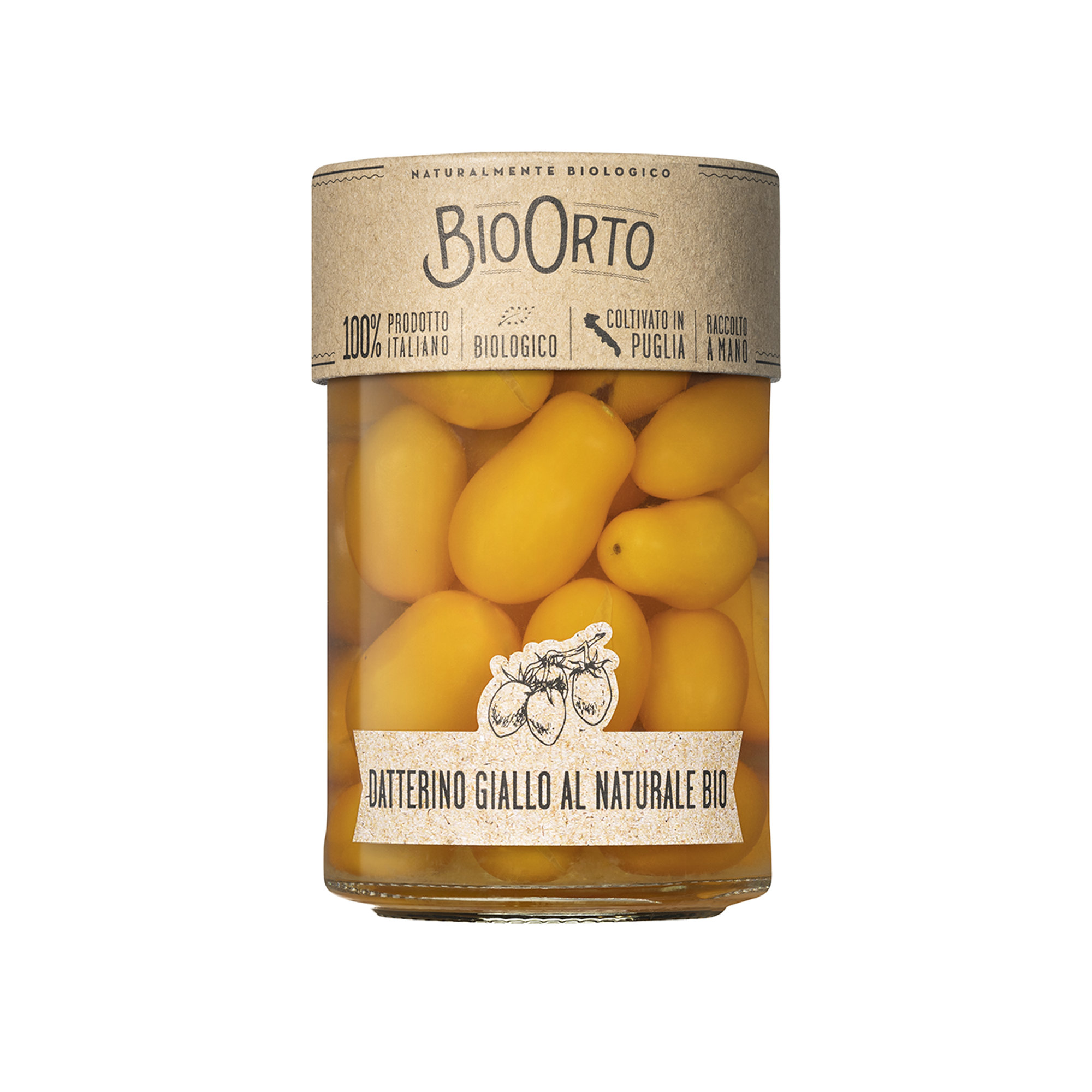 Set da 2 - Pomodoro Datterino Giallo al naturale BIO 360 gr Bio Orto vista0