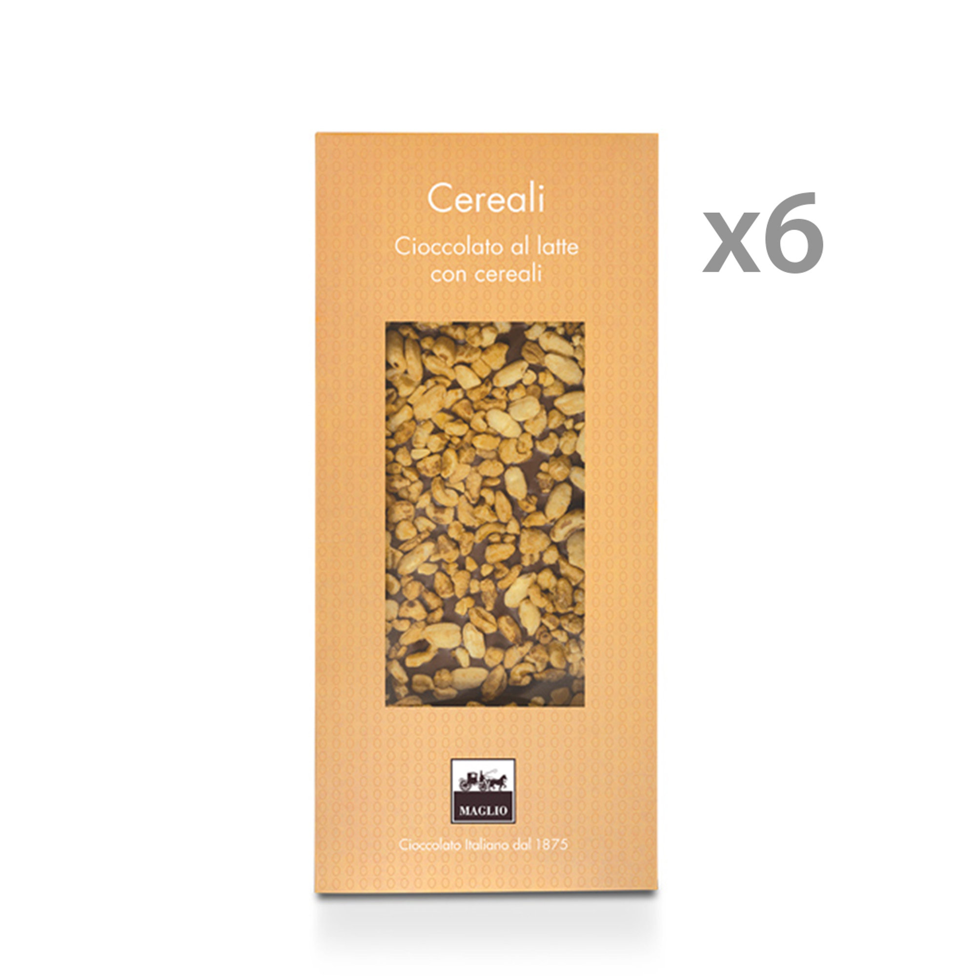 6 tavolette - Cioccolato al Latte con Cereali 95 gr Maglio Arte Dolciaria vista0
