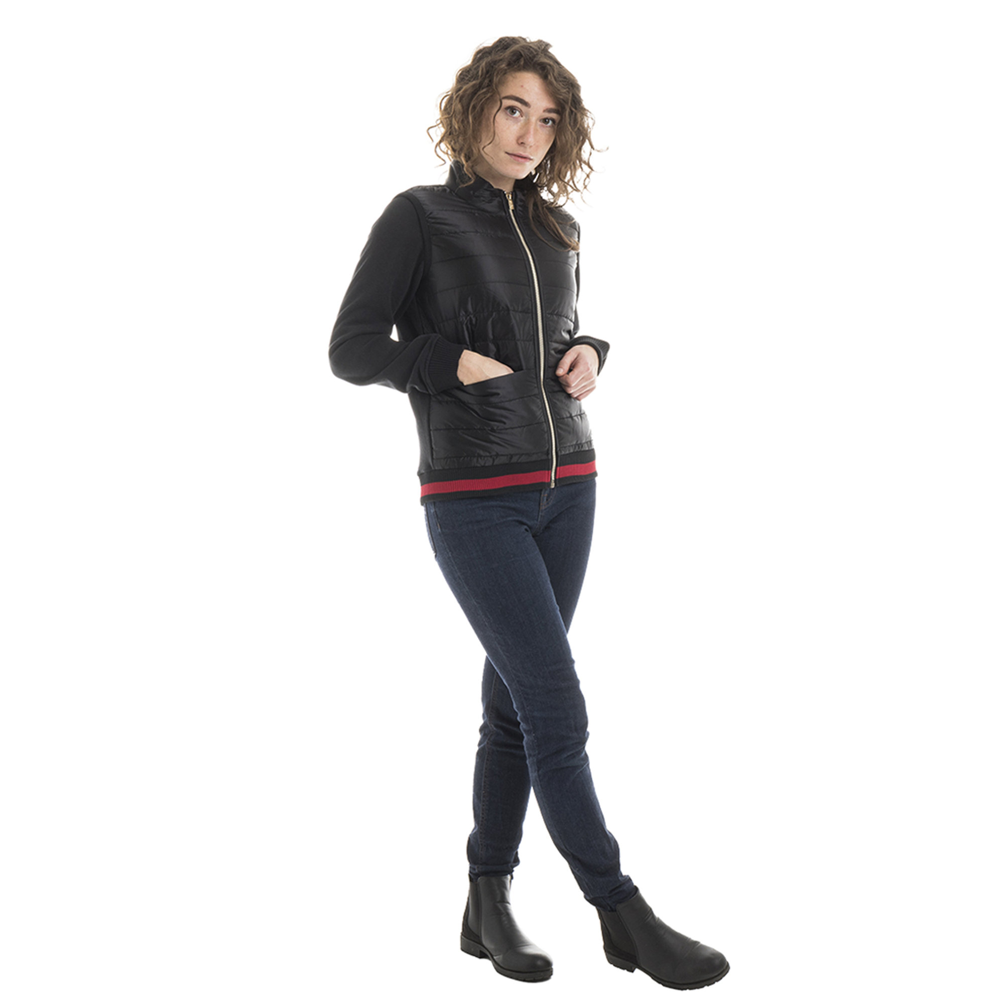 Giacca full zip nera Ciesse Piumini vista1