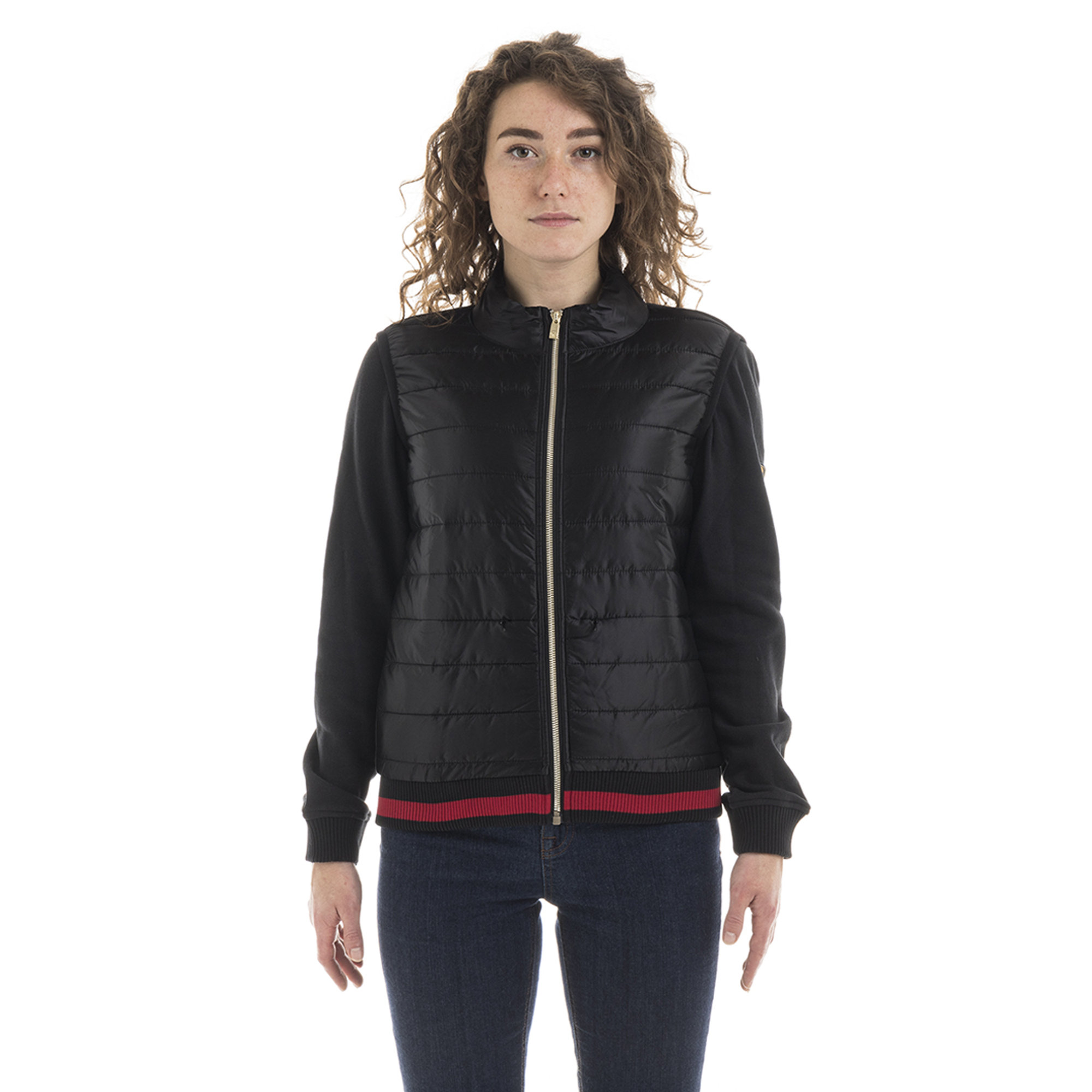 Giacca full zip nera Ciesse Piumini vista0