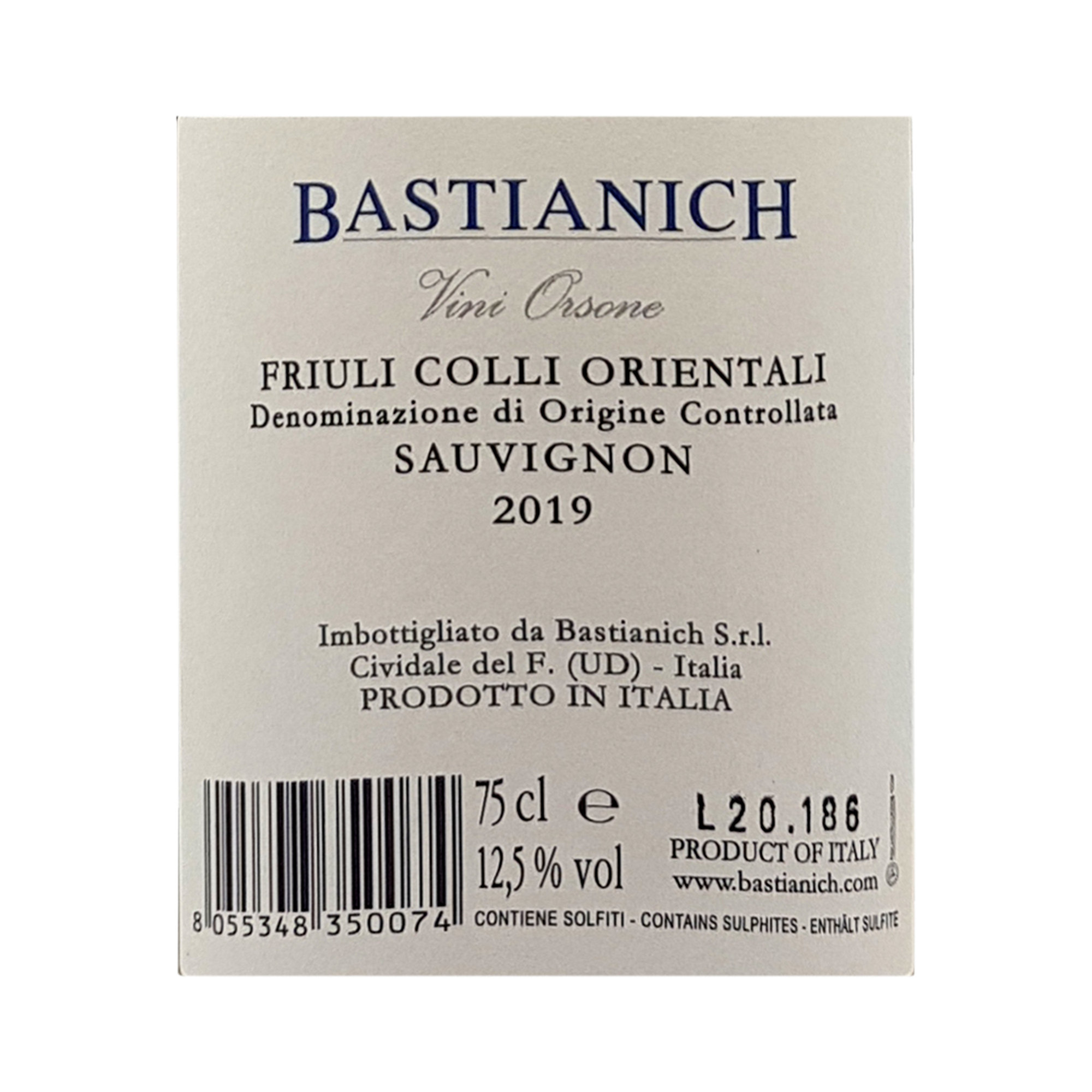 3 bottiglie - Sauvignon Doc C.O.F. 2020 Bastianich vista1