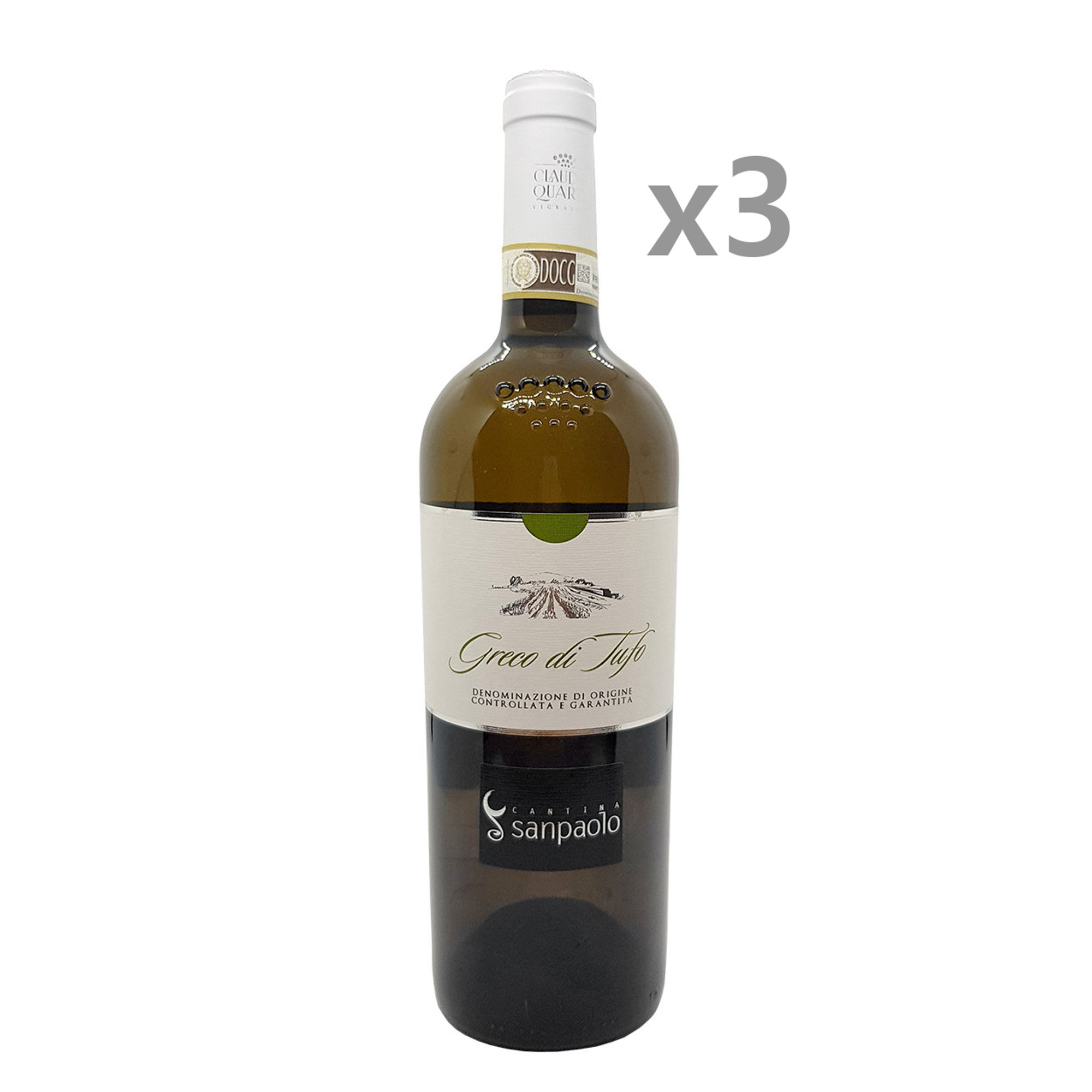 3 bottiglie - Greco di Tufo DOCG - Sanpaolo 2021 Claudio Quarta vista0