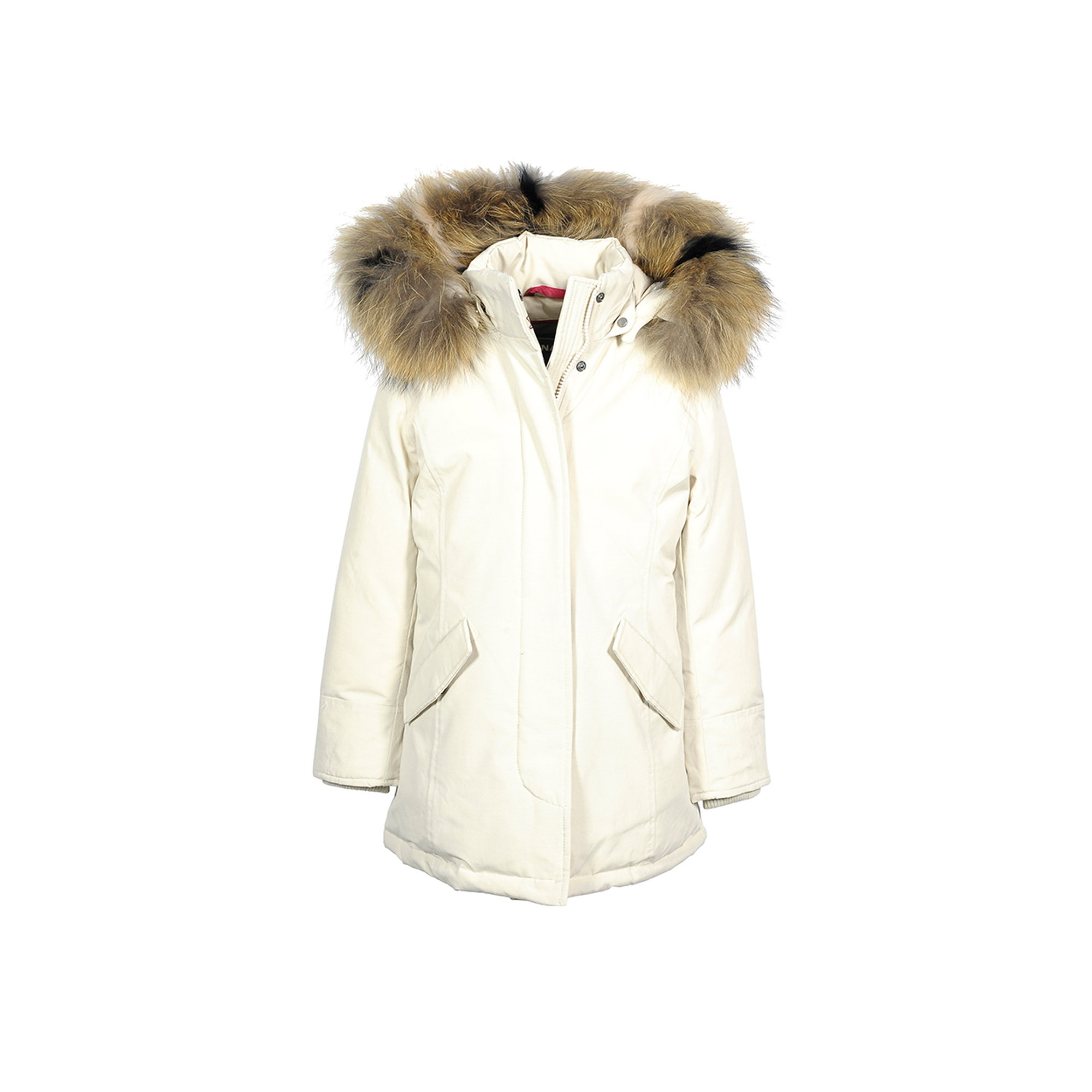 Giacca bianca kid fundy bay jr lux con pelliccia in murmansky Canadian vista0