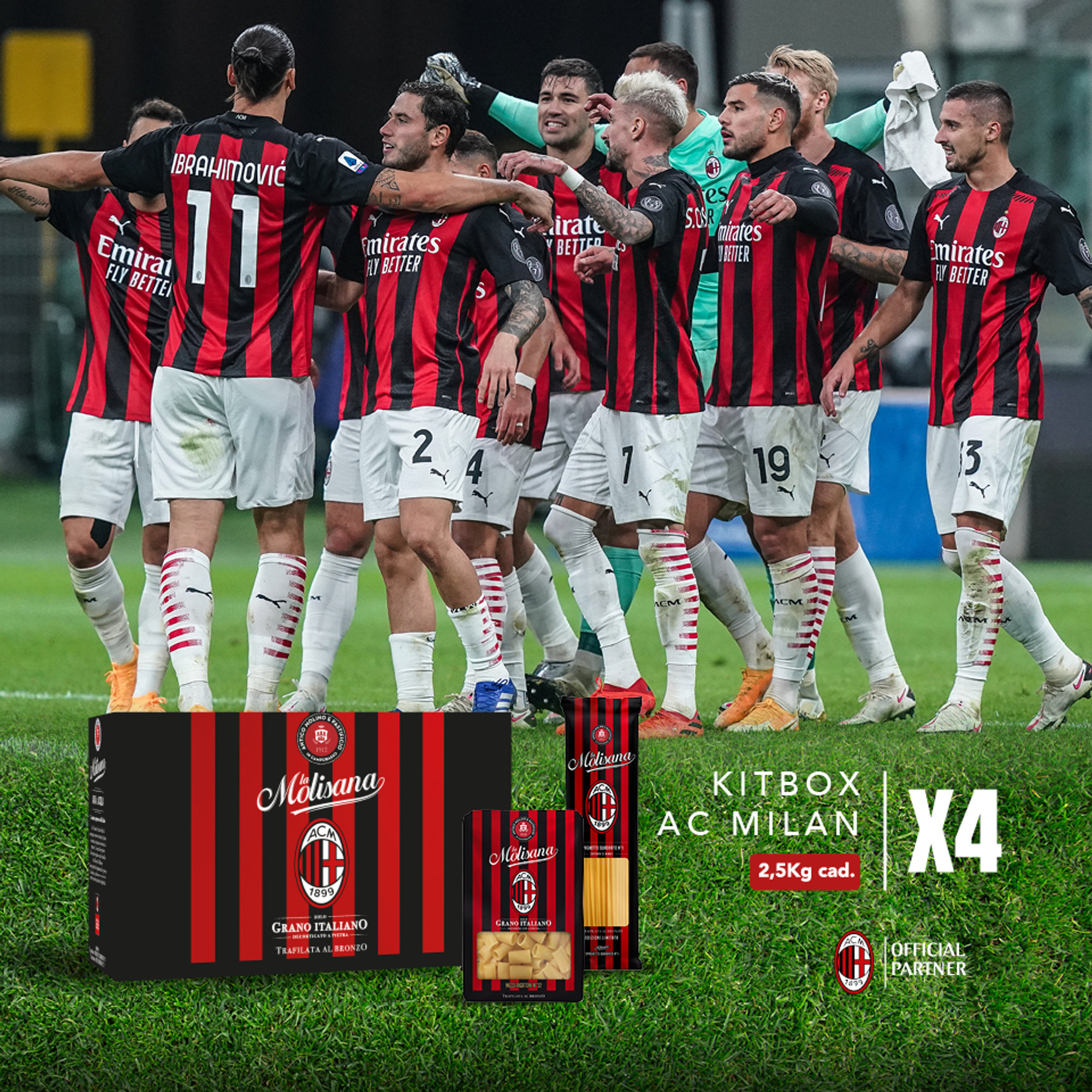 Multikit AC Milan - Speciale Spedizione Gratuita La Molisana - La Pasta dei Campioni vista1