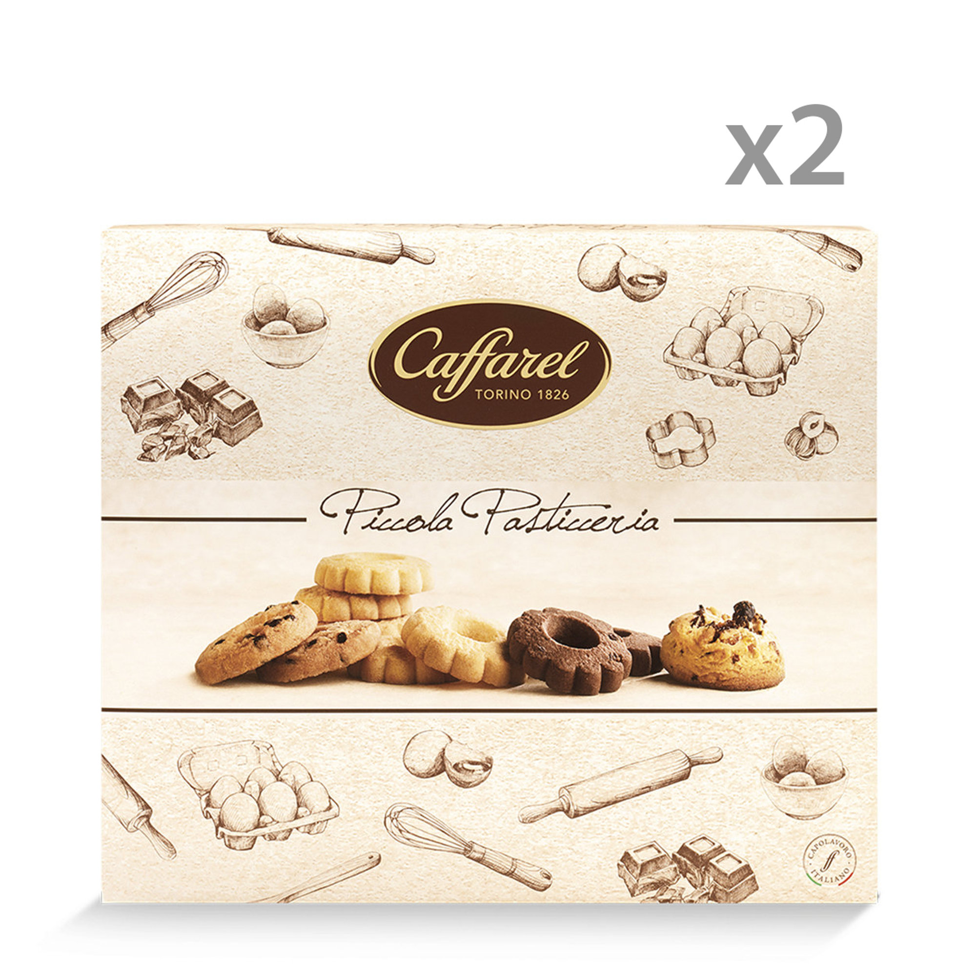 2 confezioni regalo - Piccola pasticceria 200 gr Caffarel vista0