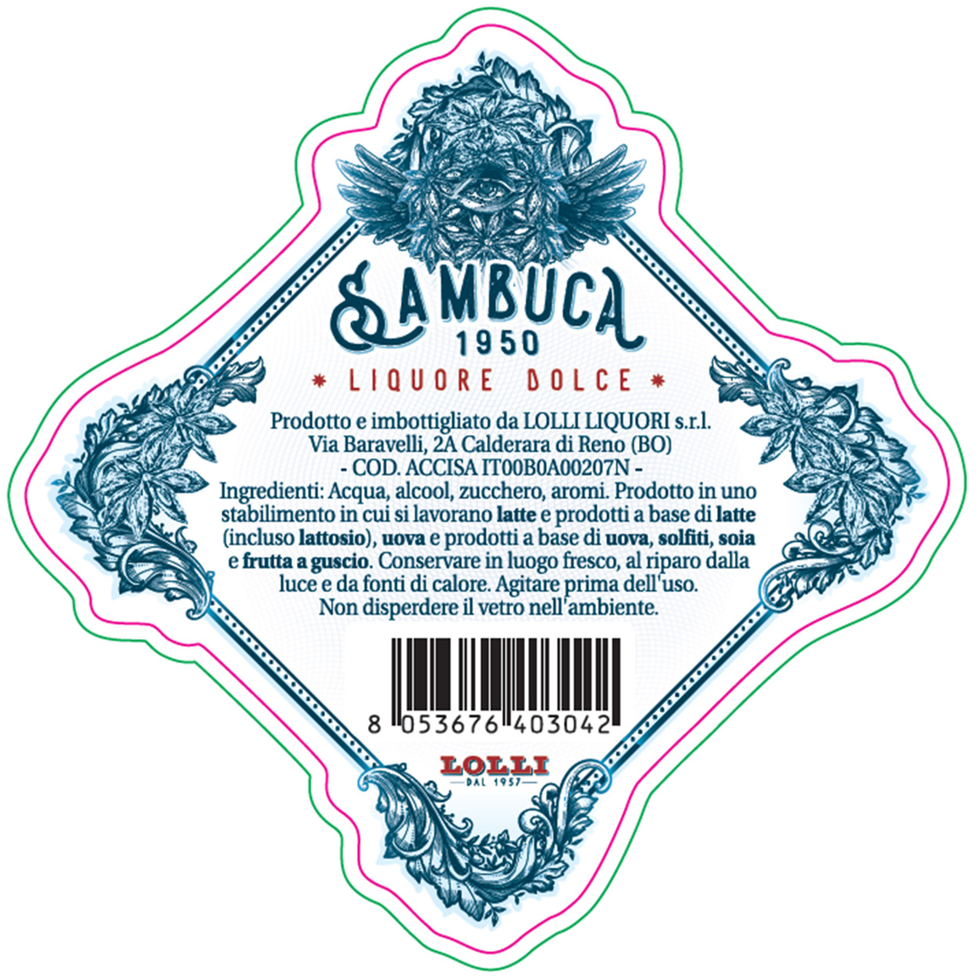 1 bottiglia - Sambuca 700 ml con Scatola regalo Lolli vista1