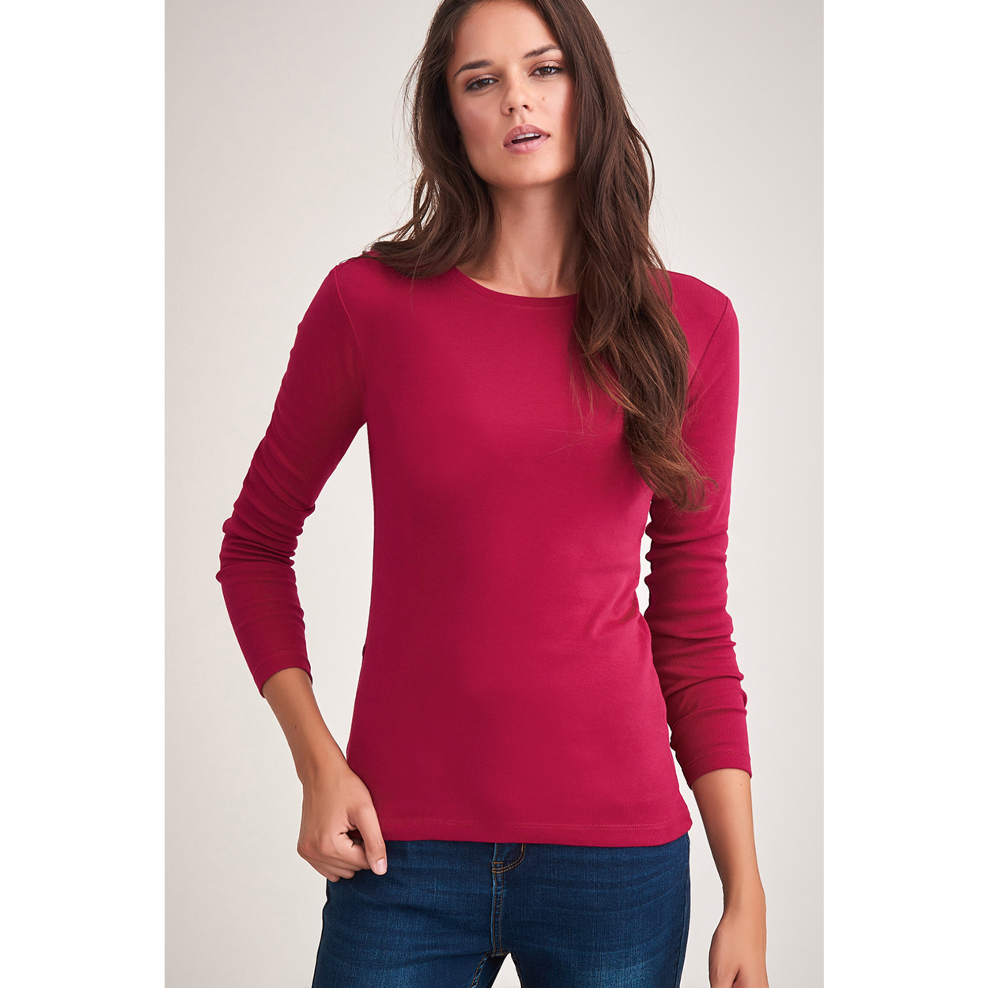 Maglia Basia con scollo rotondo rossa Tatuum vista0