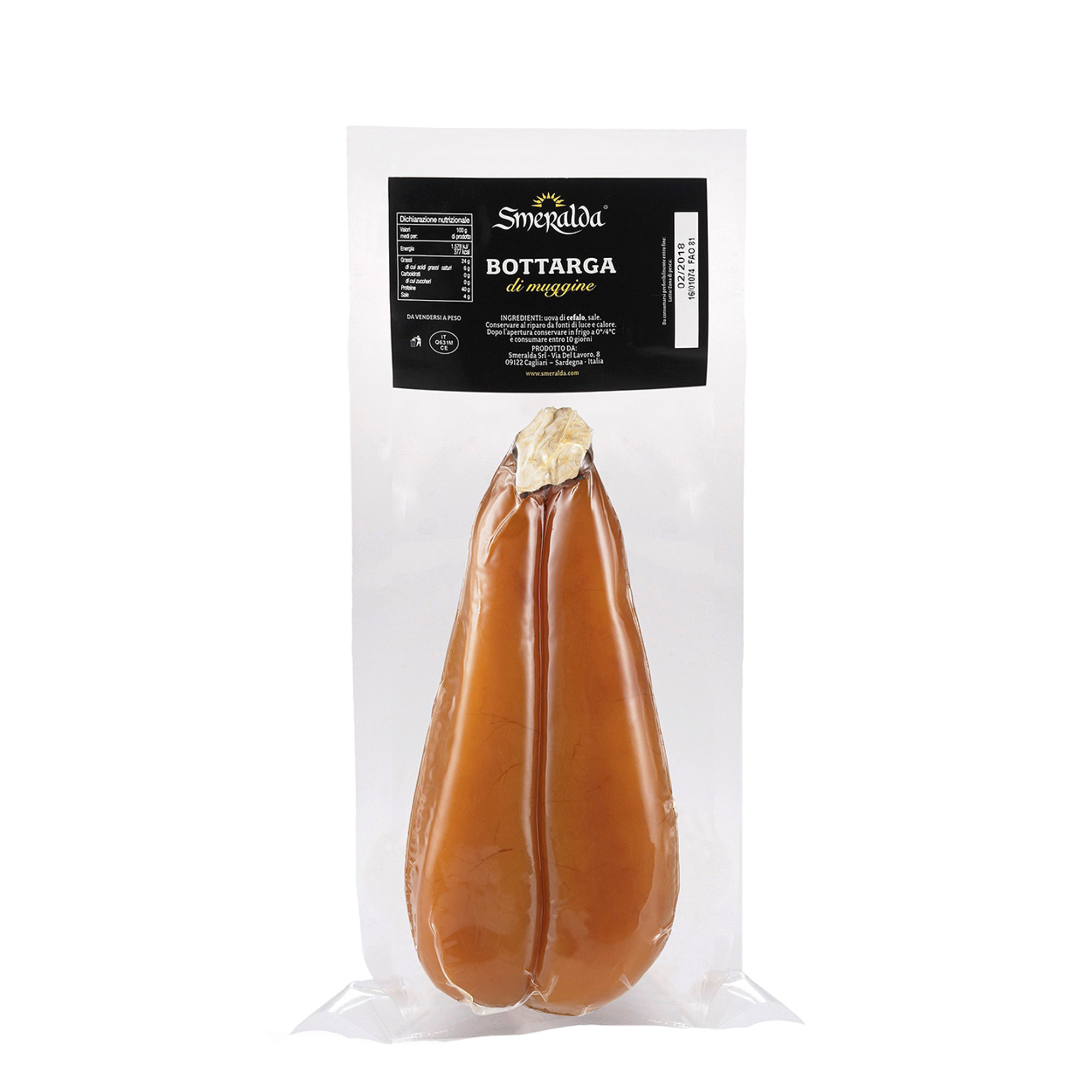 Astuccio Regalo Smeralda: vasetto Bottarga di  Muggine grattuggiata 40 gr - Bottarga di Muggine intera peso variabile 40/70 gr Smeralda vista3
