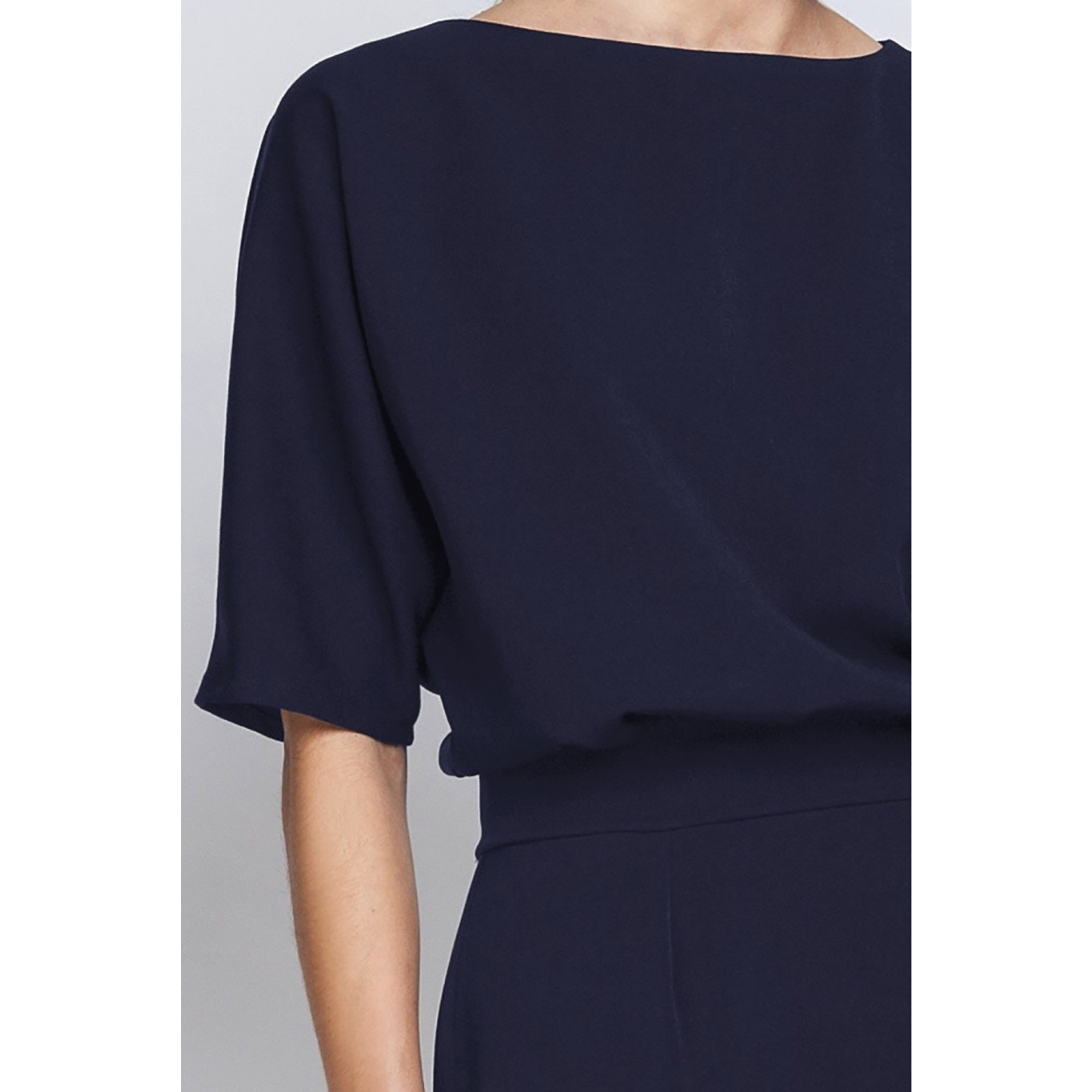 Vestito con gonna aderente blu Lanti vista2