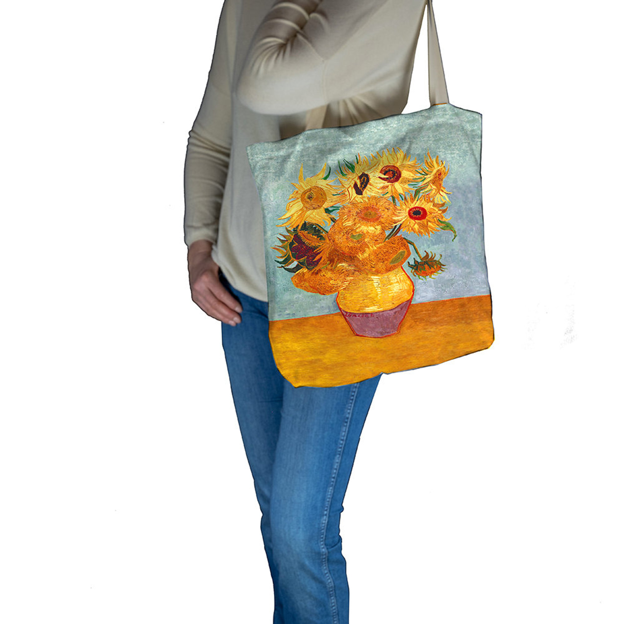 Borsa-shopper - VAN GOGH - Girasoli TeleD'Autore vista2