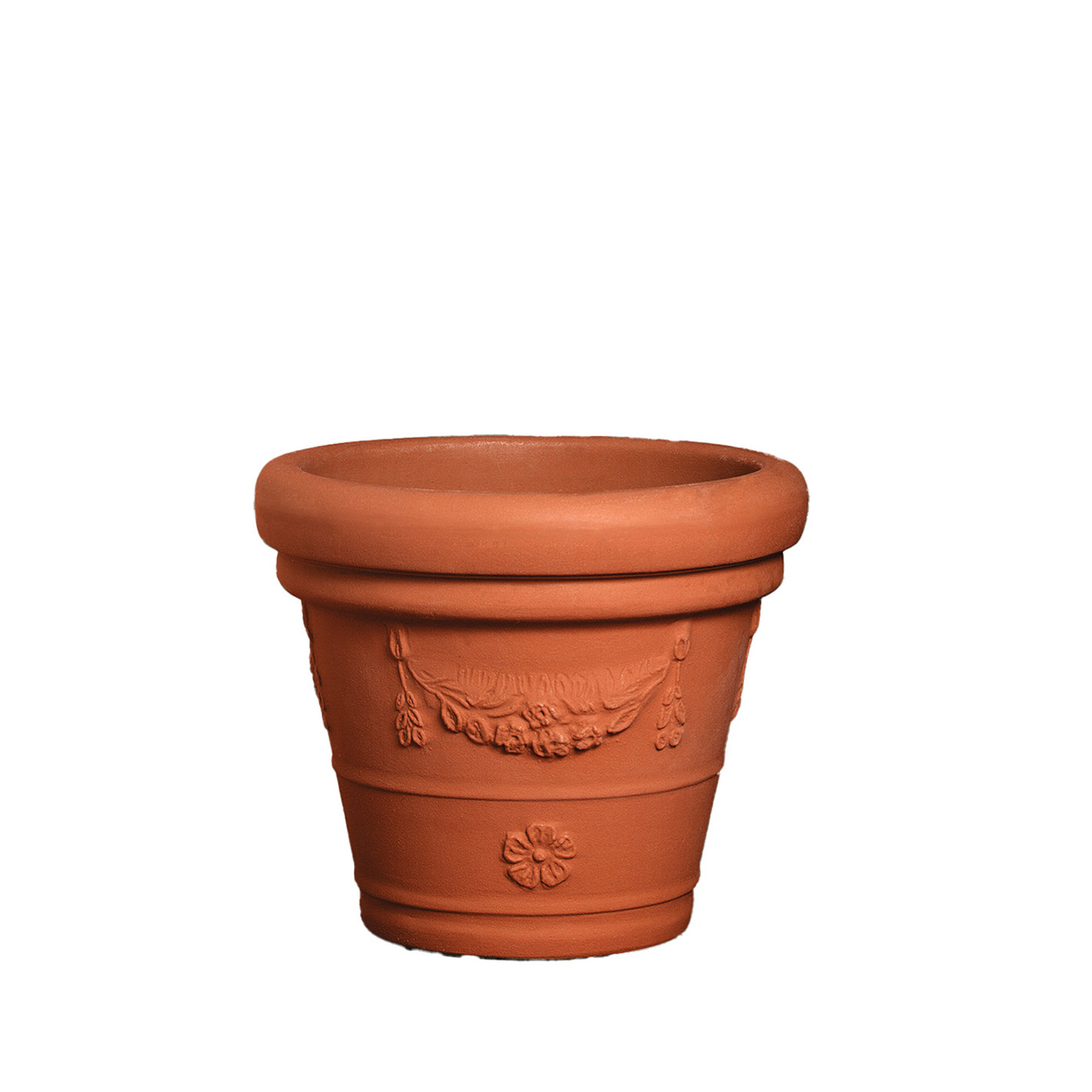 Vaso festonato Ø50, colore terracotta toscana Serralunga vista0