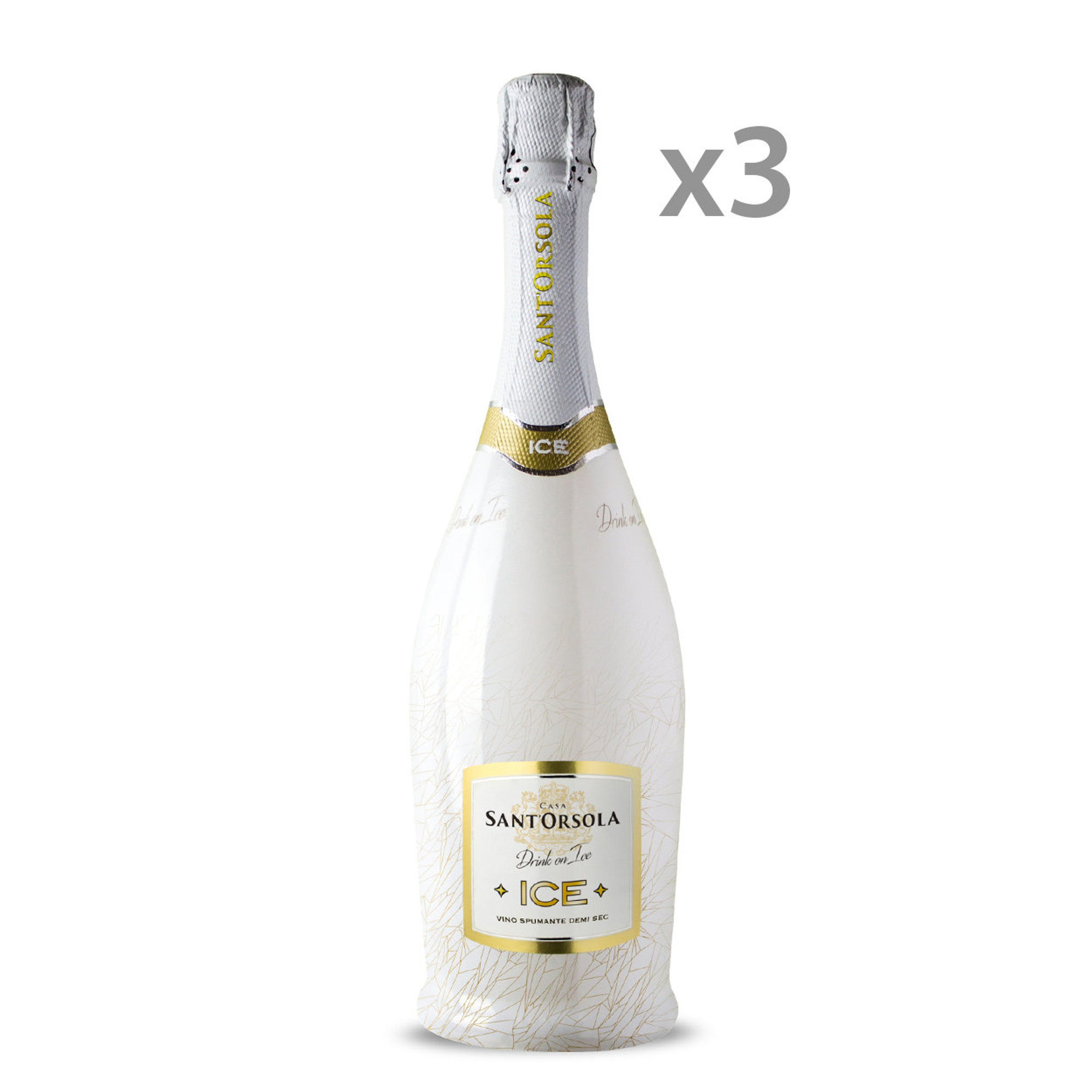 3 bottiglie - Spumante Demi Sec "Ice" + STOPPER in OMAGGIO Sant'Orsola vista0