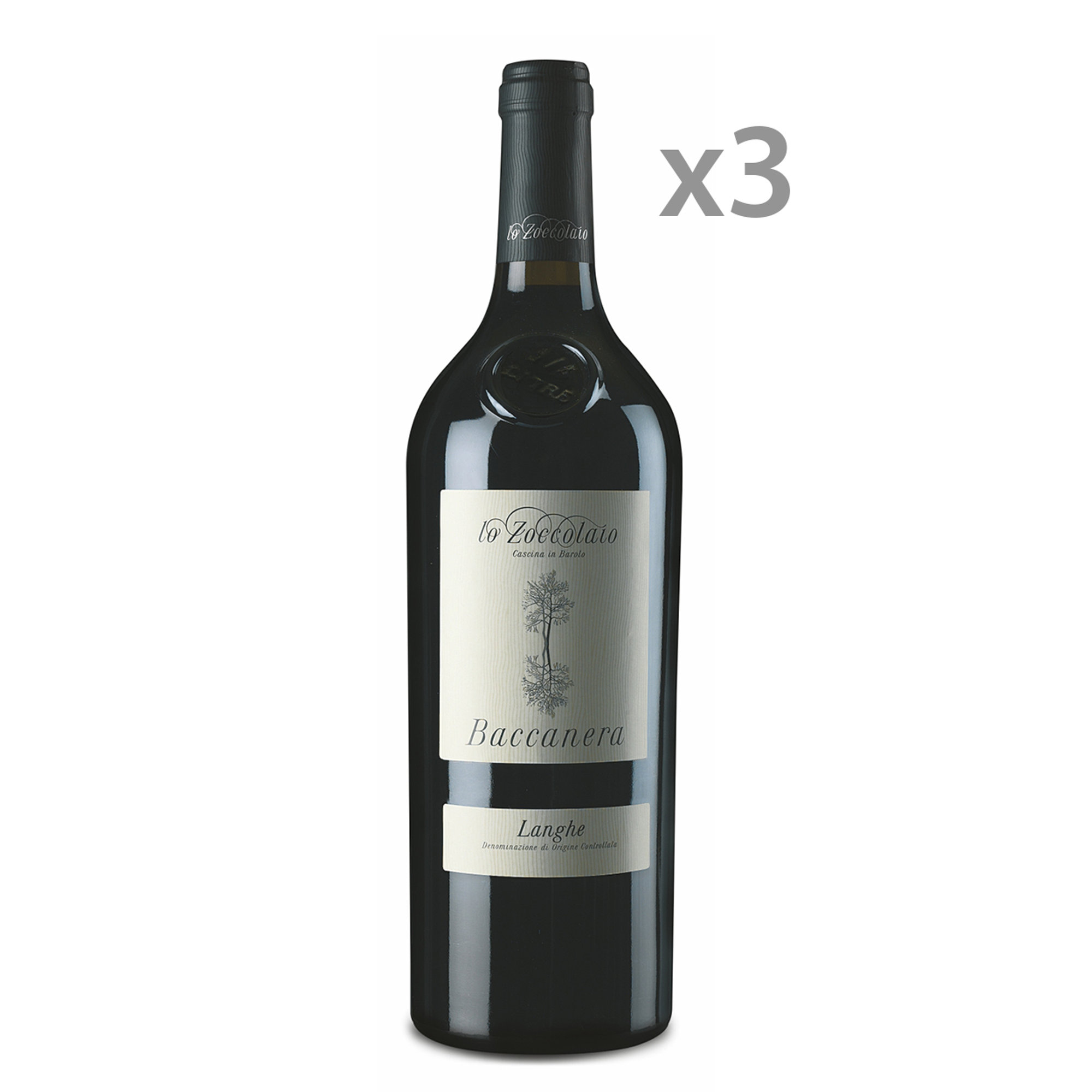 3 bottiglie - "Baccanera" Langhe DOC 2017 - 2018 + Cavatappi in OMAGGIO Lo Zoccolaio vista0