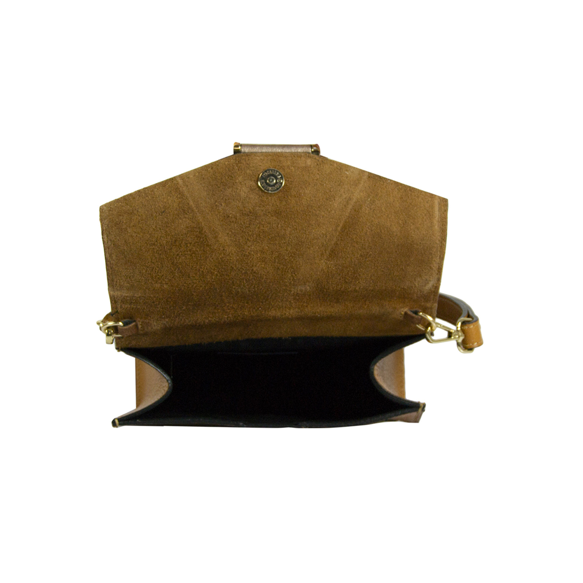 Borse a tracolla bicolore marrone e dorata con tracolla regolabile Florence Bags Obsoleto vista1
